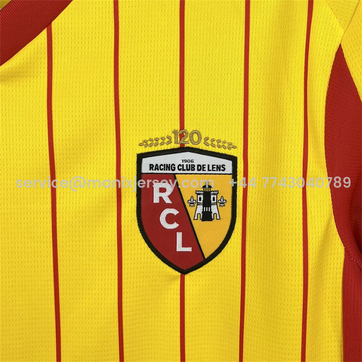 ManixJersey.com | RC Lens 25-26 Home Jersey - Fans Version -Customize Name, Number and Patch | Worldwide Shipping