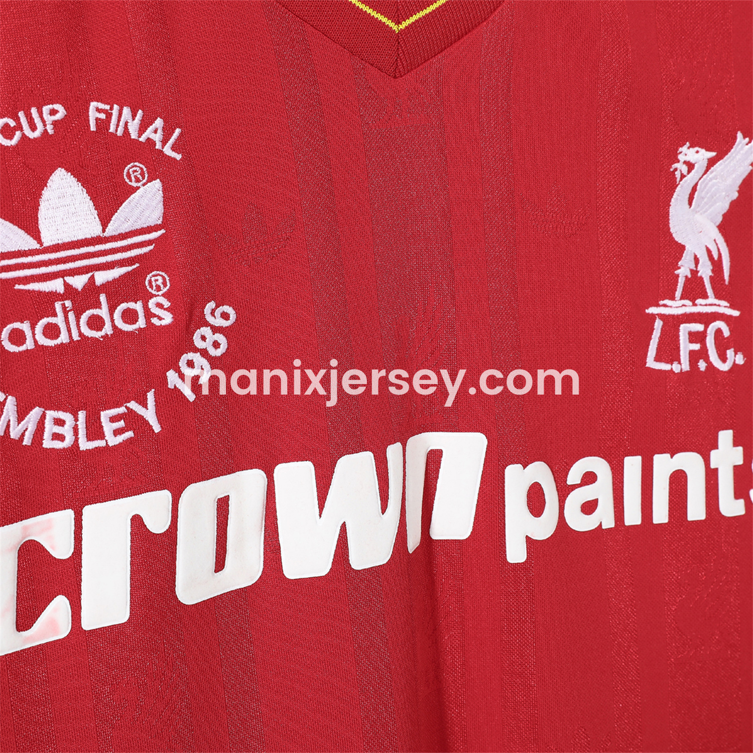 ManixJersey.com | Retro Liver.pool 1986 Home Long Sleeves Jersey - FA CUP FINAL Version -Customize Name, Number and Patch | Worldwide Shipping