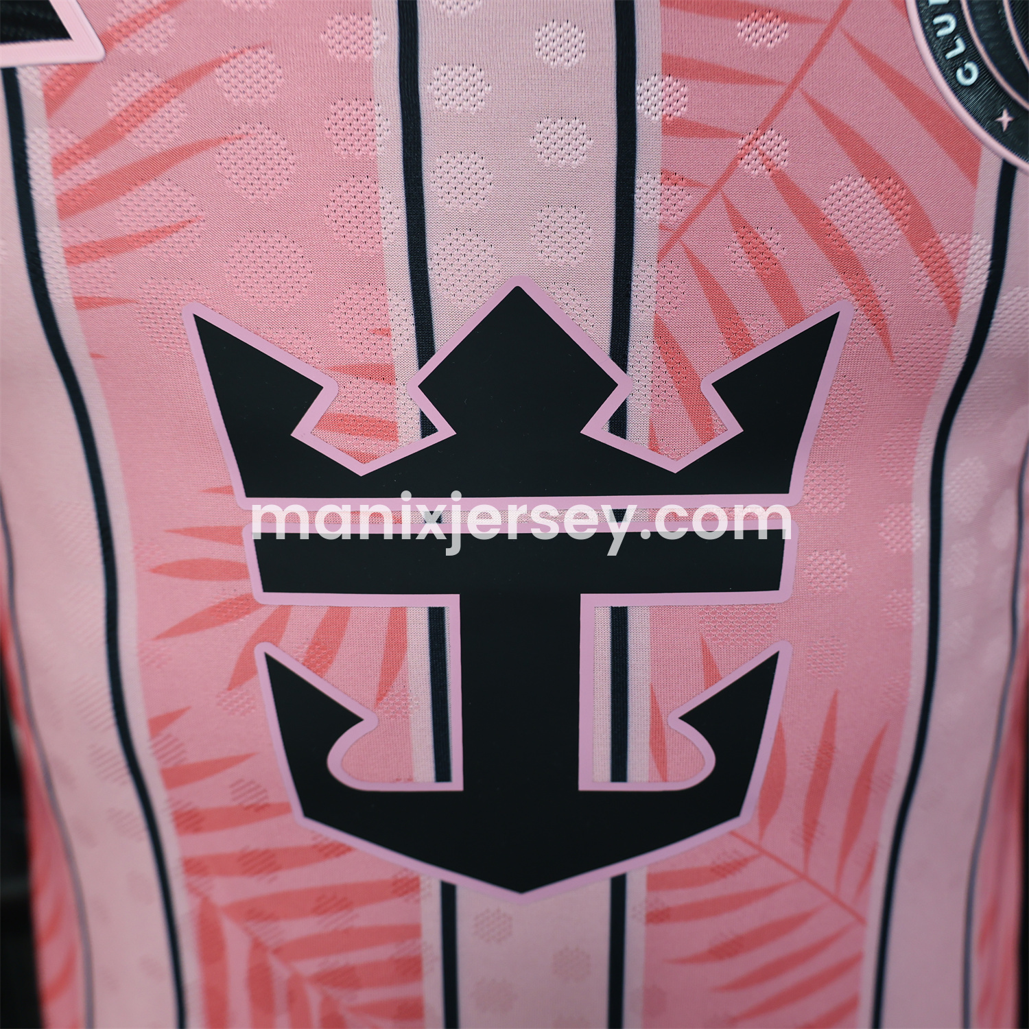 ManixJersey.com | INT M.A.M 25-26 Pink Stripes and Leaves Pattern Special Jersey - Player Version -Customize Name, Number and Patch | Worldwide Shipping