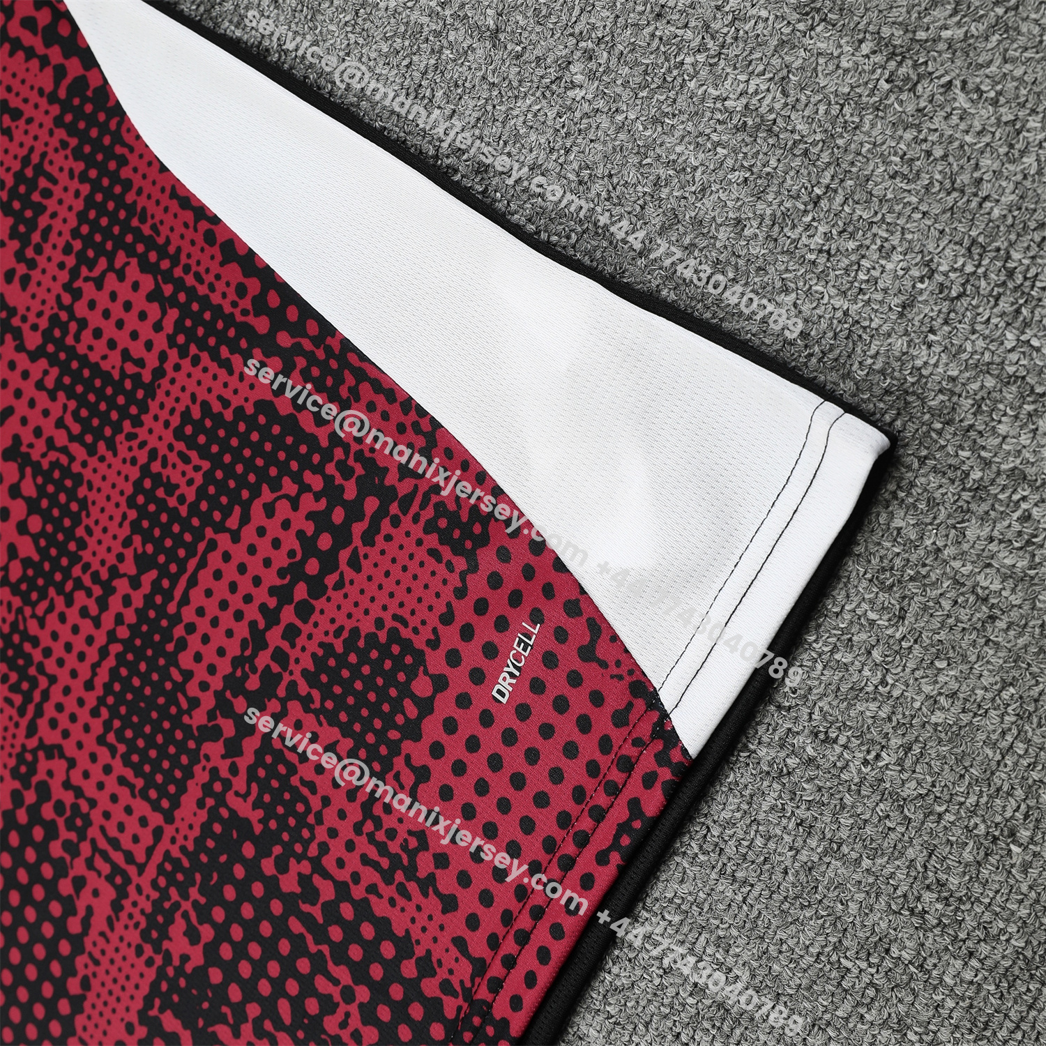 ManixJersey.com | RB Leipzig 25-26 Short-Sleeve Training Set- Red Top & Black Shorts -Customize Name, Number and Patch | Worldwide Shipping