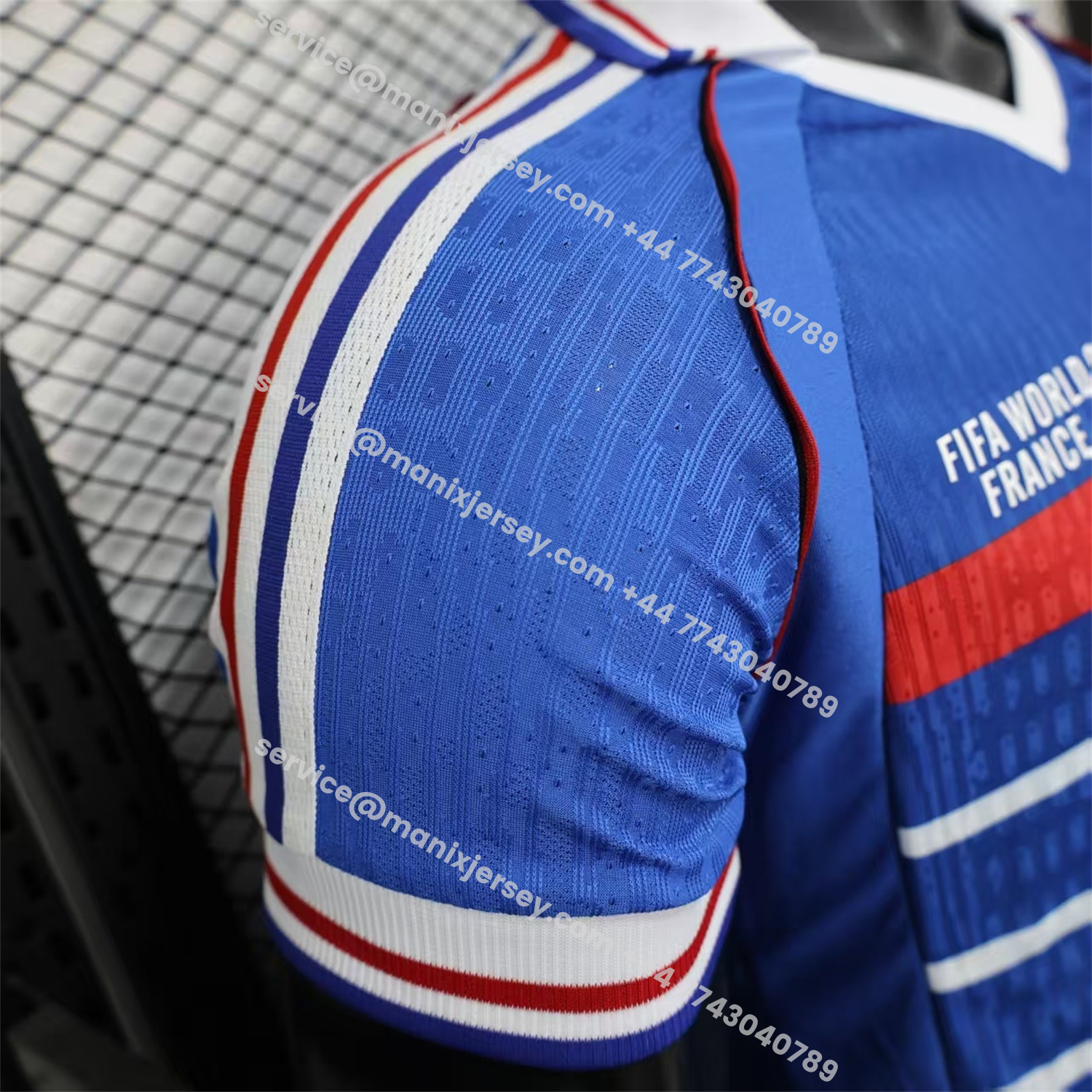 ManixJersey.com | Retro France 1998 Home Blue Jersey - Player Version -Customize Name, Number and Patch | Worldwide Shipping
