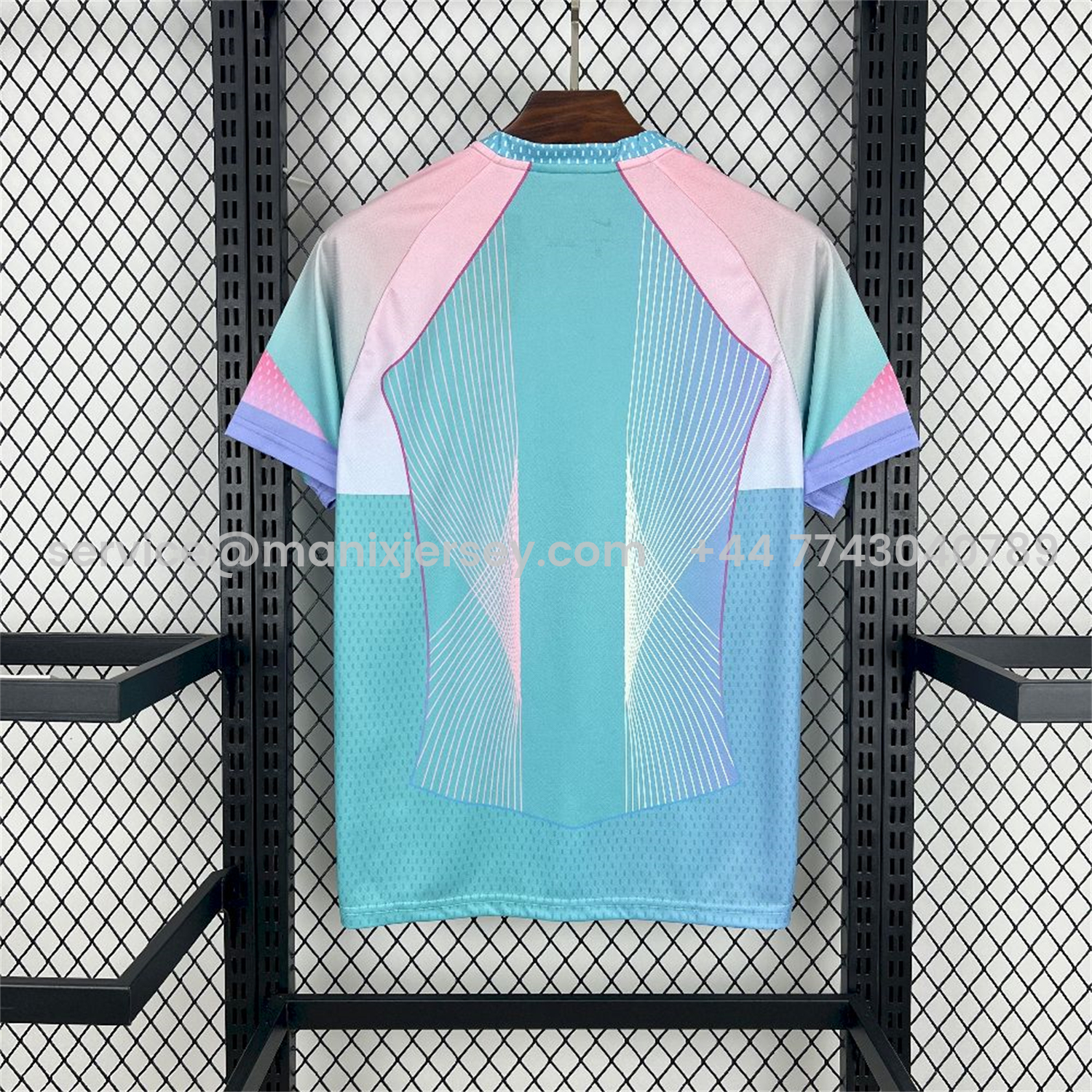 ManixJersey.com | Paris Saint-Germain PSG 25-26 T90 White Lines Light Blue Gradient Special Jersey - Fans Version -Customize Name, Number and Patch | Worldwide Shipping