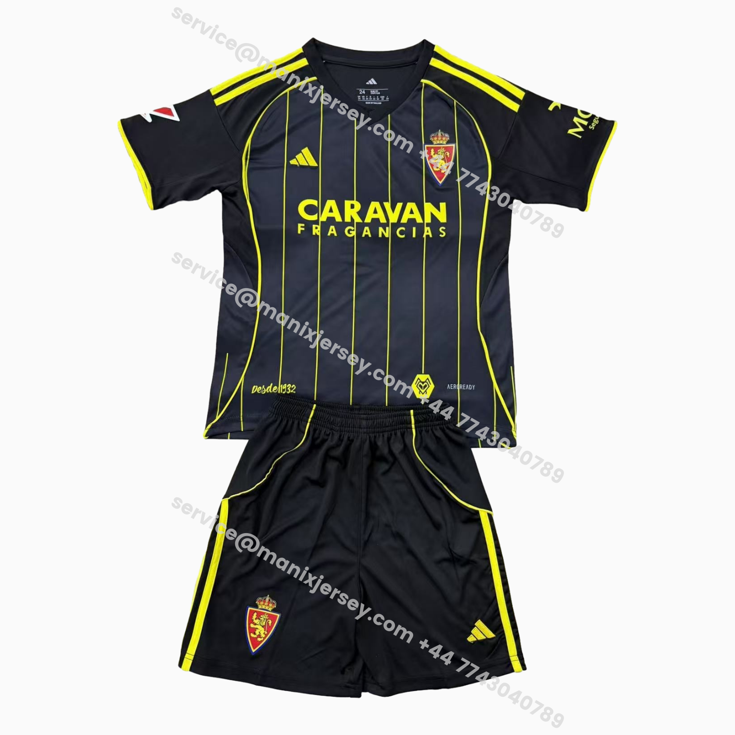 ManixJersey.com | Real Zaragoza 25-26 Away Kids Kit -Customize Name, Number and Patch | Worldwide Shipping