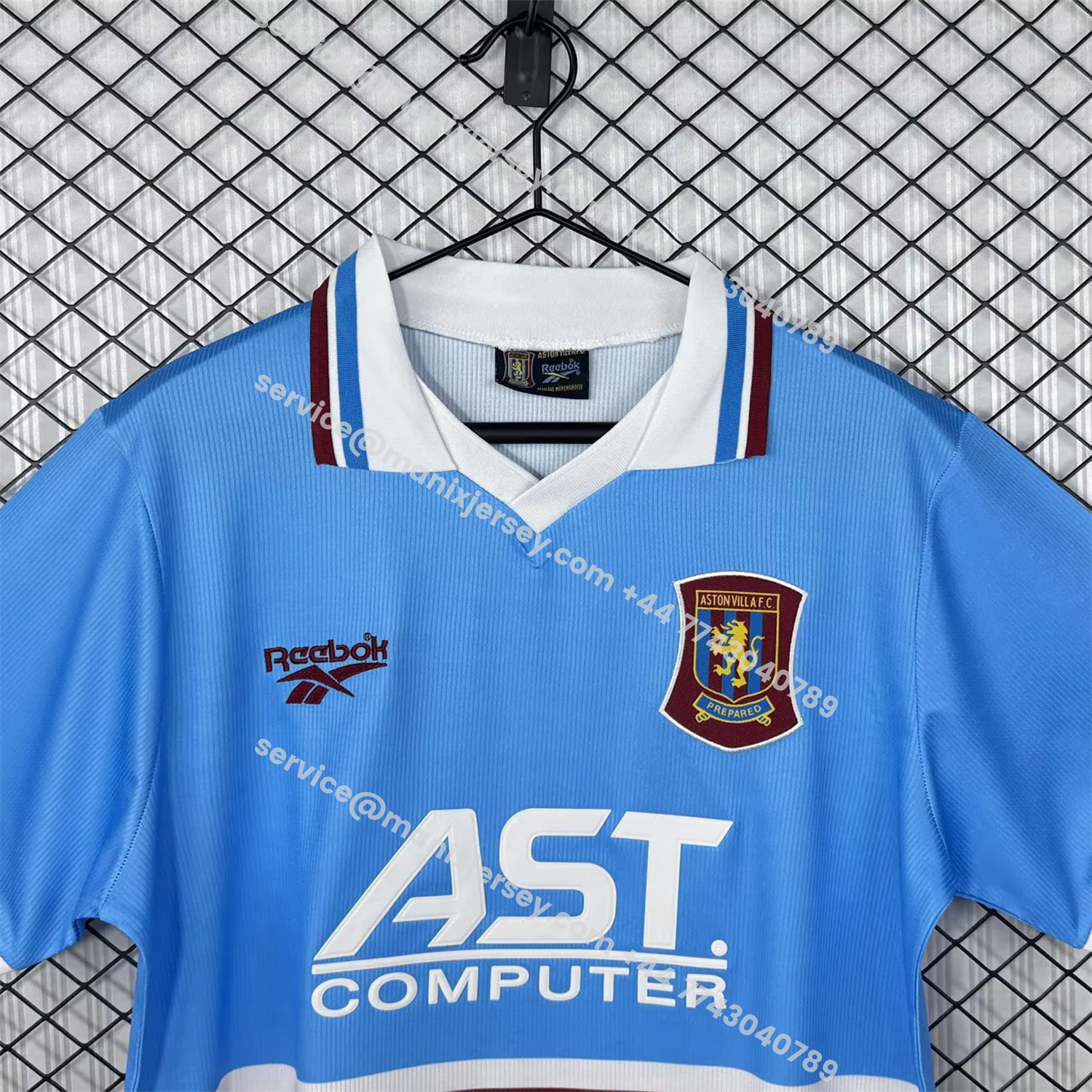 ManixJersey.com | Retro Aston Villa 1997-98 Away Jersey -Customize Name, Number and Patch | Worldwide Shipping