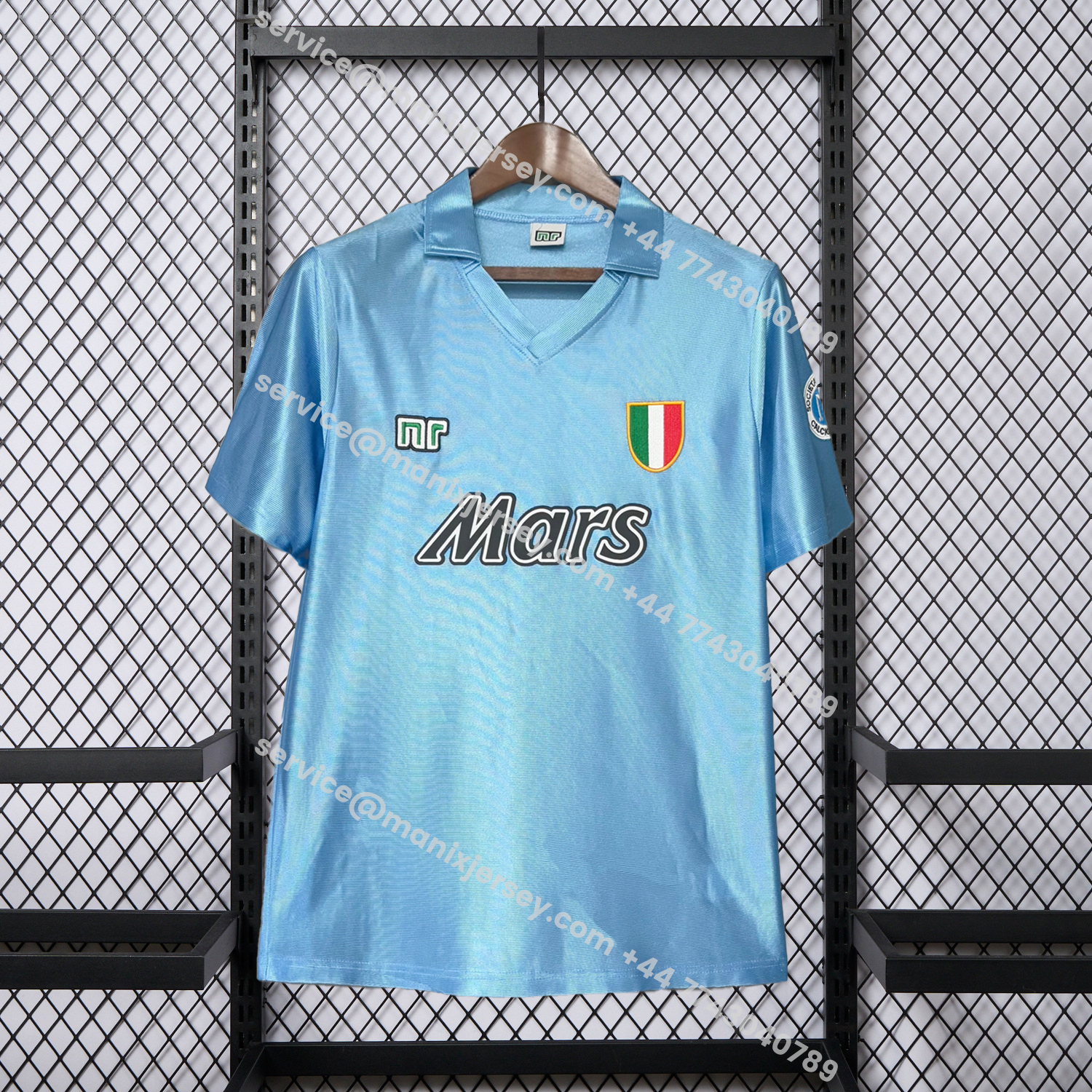 ManixJersey.com | Retro Napoli 1990-91 Home Blue Jersey -Customize Name, Number and Patch | Worldwide Shipping