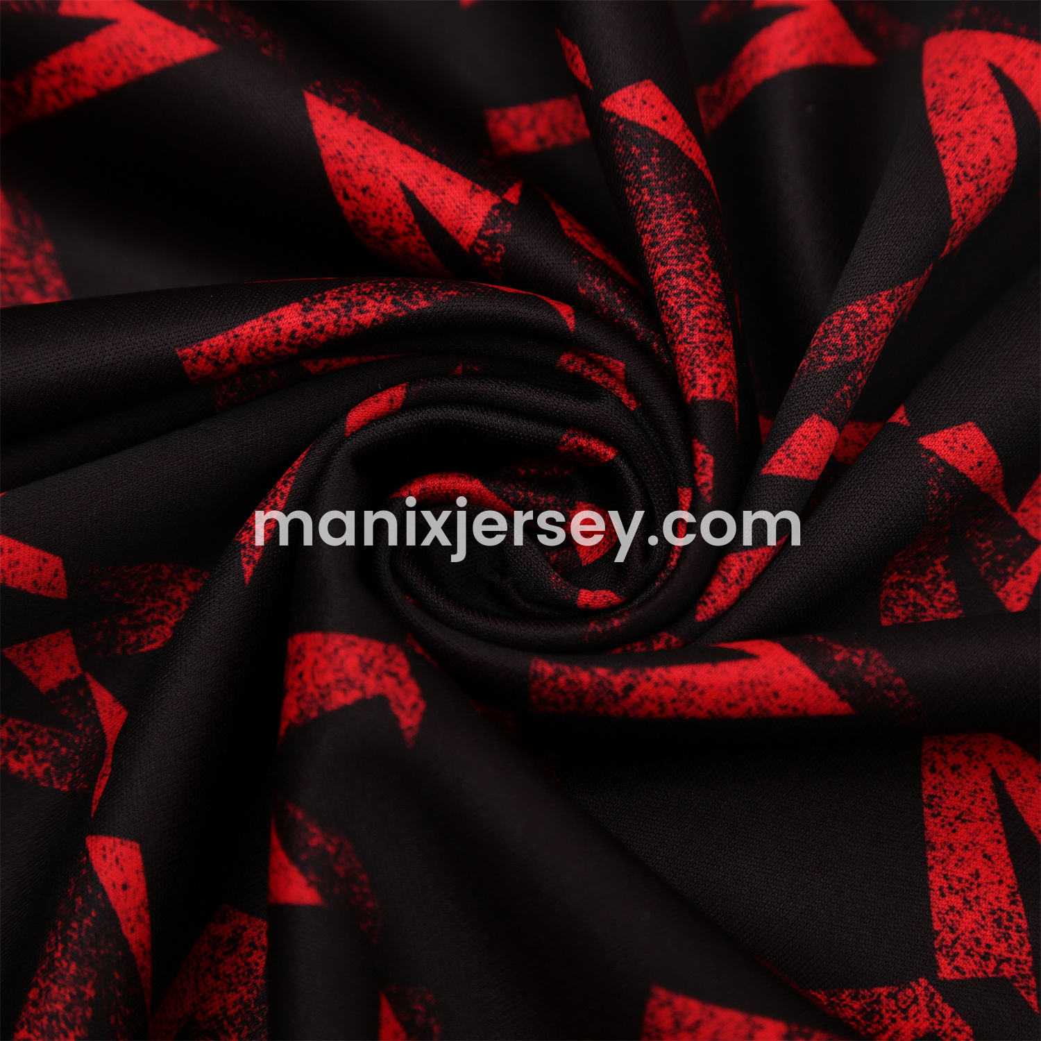 ManixJersey.com | Manchester United 25-26 Pre-Match Short-Sleeve Training Set - Red Top & Black Shorts -Customize Name, Number and Patch | Worldwide Shipping