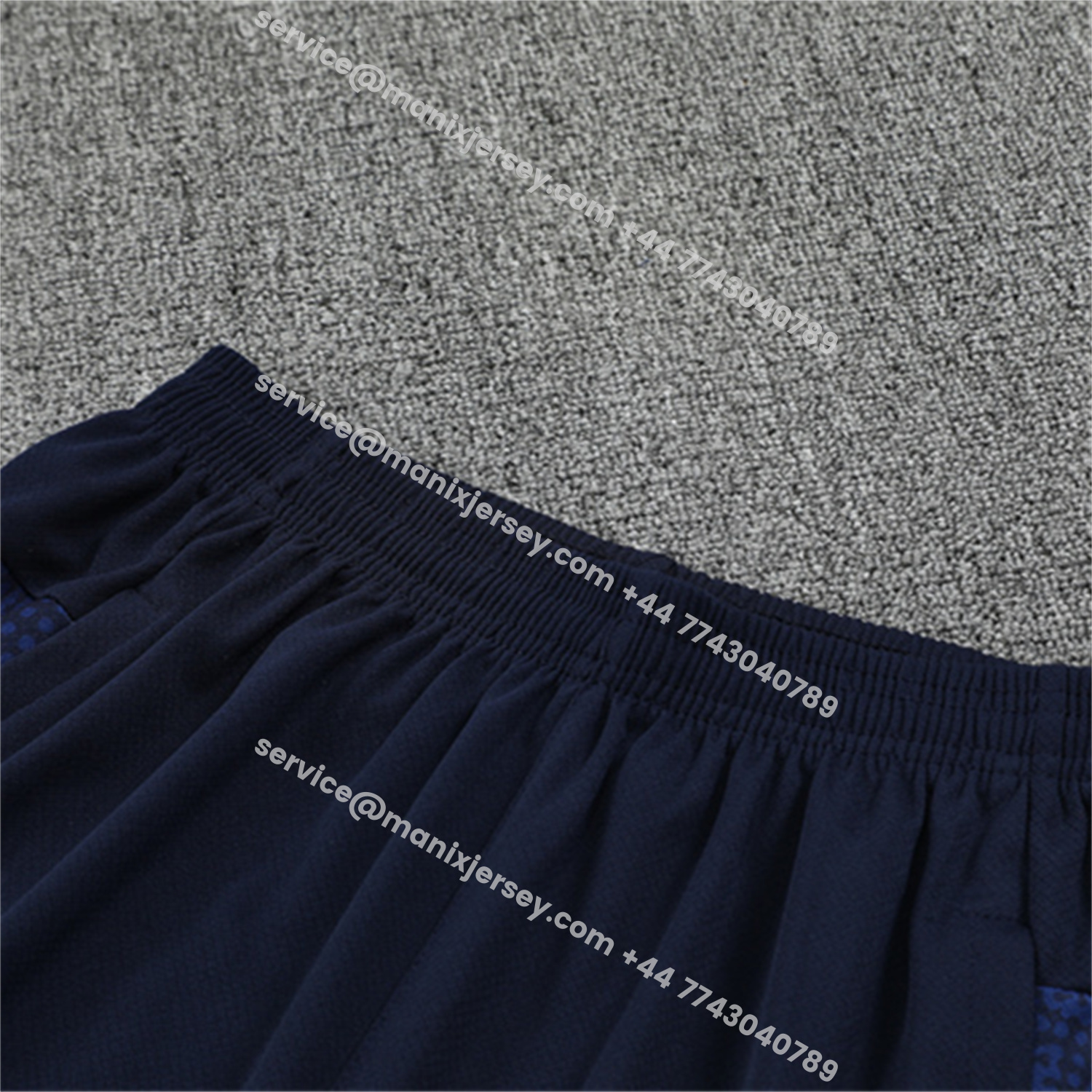 ManixJersey.com | Marseille 25-26 Short-Sleeve Training Set - Nattierblue Top & Deep Blue Pants -Customize Name, Number and Patch | Worldwide Shipping