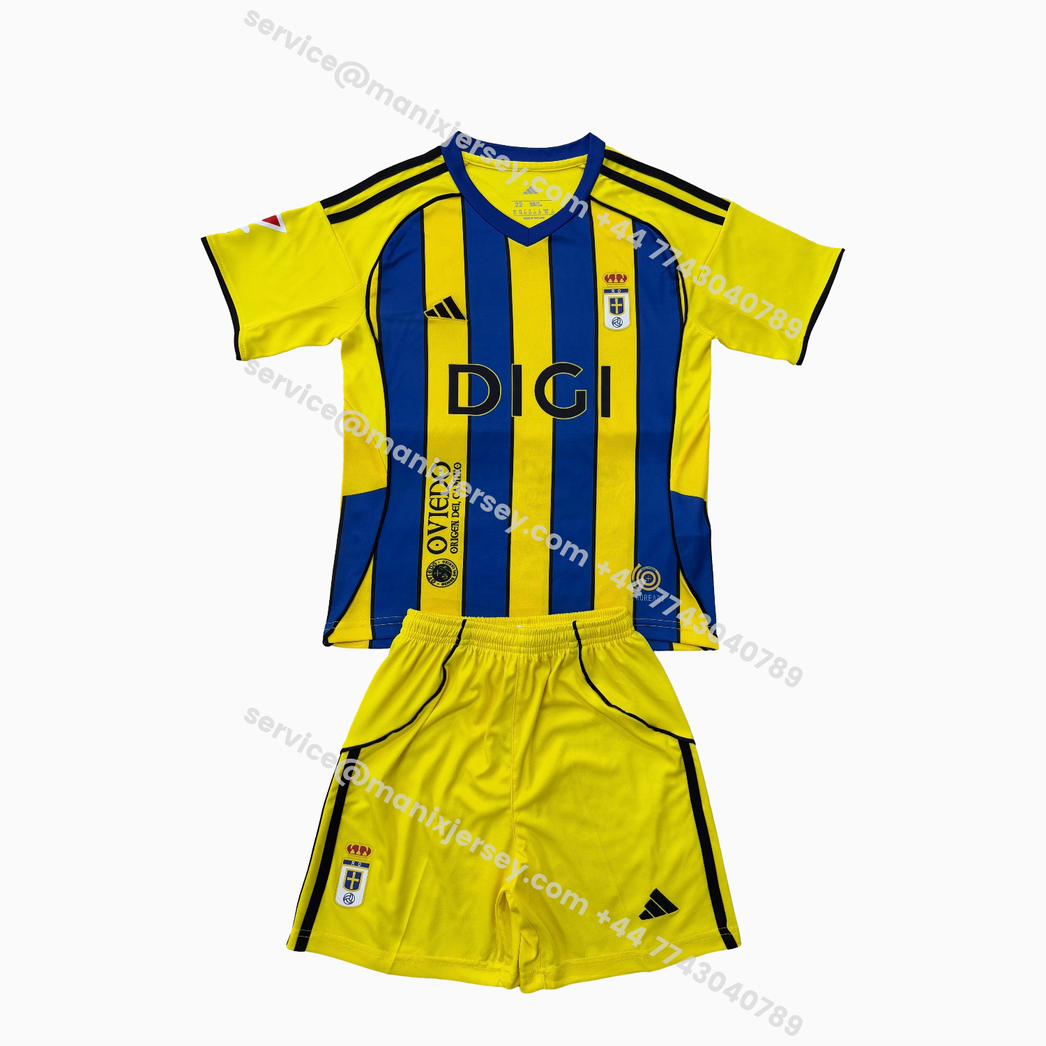 ManixJersey.com | Real Oviedo 25-26 Away Men's Adult Jersey Set - Fans Version -Customize Name, Number and Patch | Worldwide Shipping