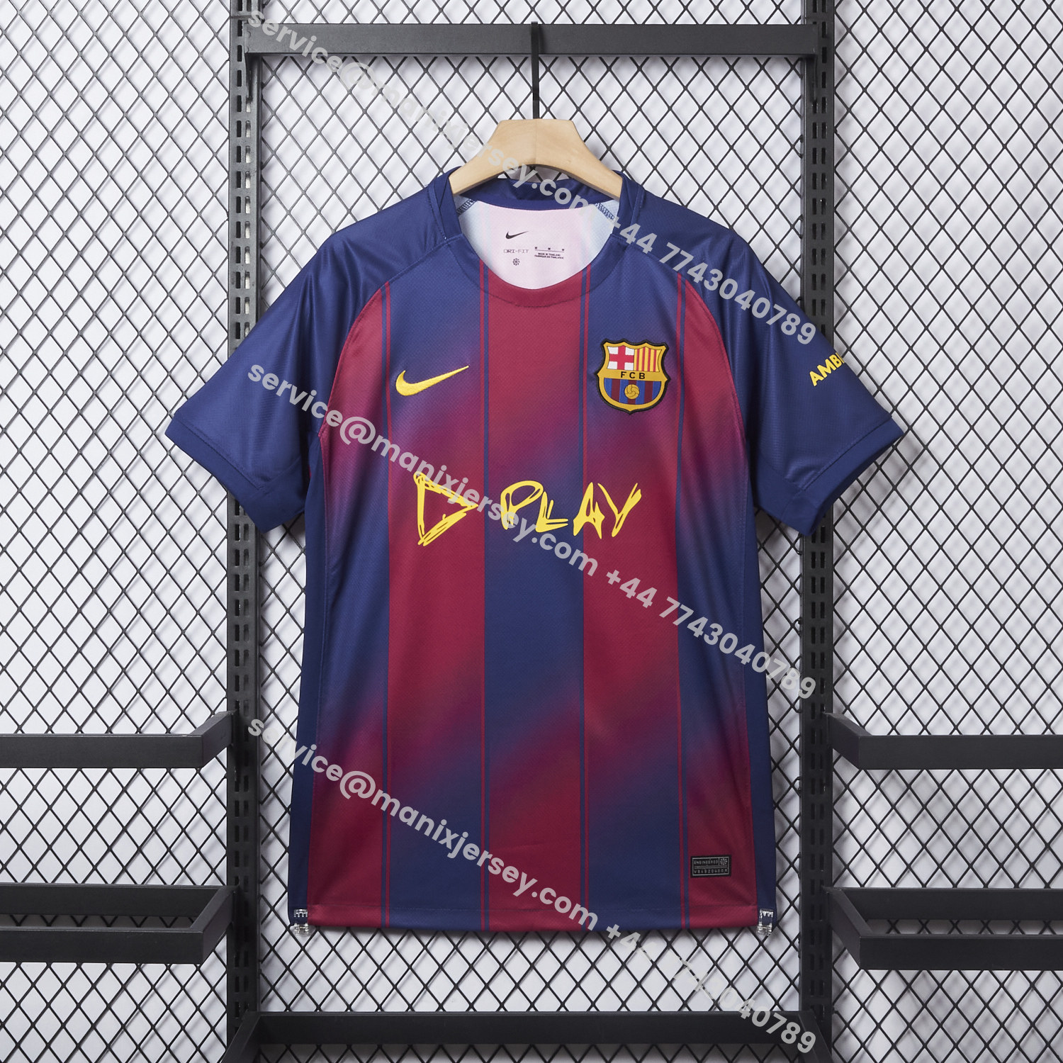 ManixJersey.com | Barcelona 25-26 Ed Sheeran Home Special Jersey - Fans Version -Customize Name, Number and Patch | Worldwide Shipping