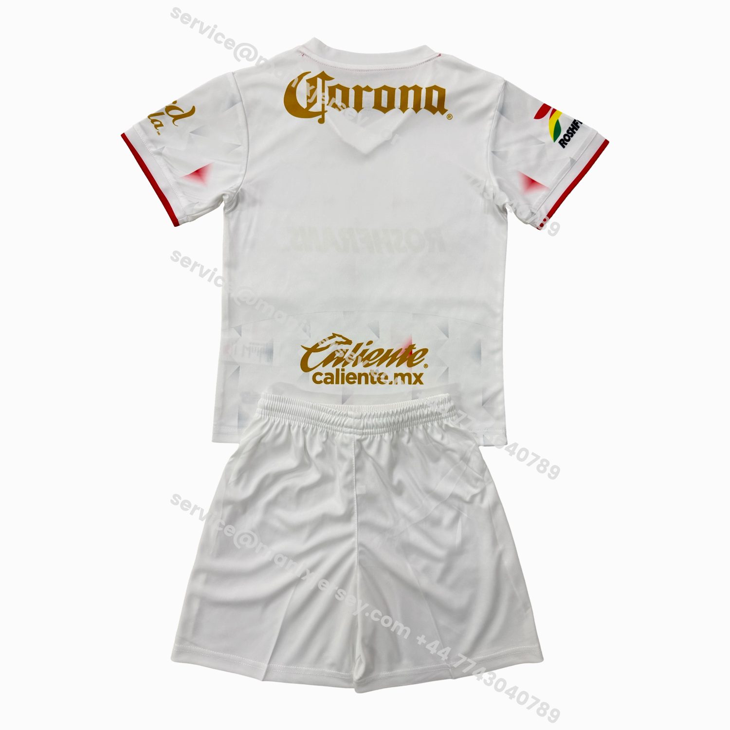 ManixJersey.com | Toluca 25-26 Away White Kids Kit -Customize Name, Number and Patch | Worldwide Shipping