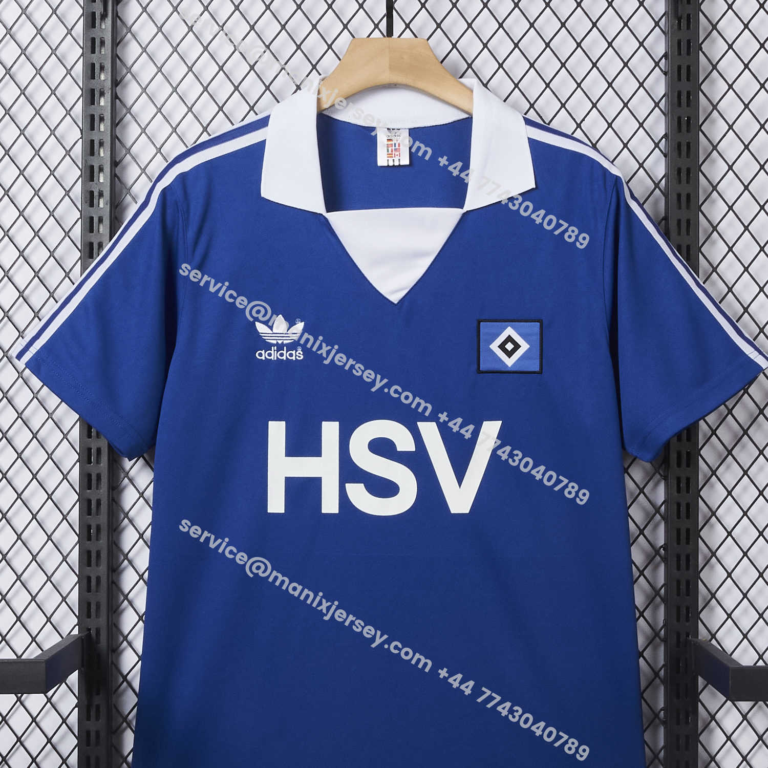 ManixJersey.com | Retro Hamburger SV 1979 Away Blue Jersey -Customize Name, Number and Patch | Worldwide Shipping