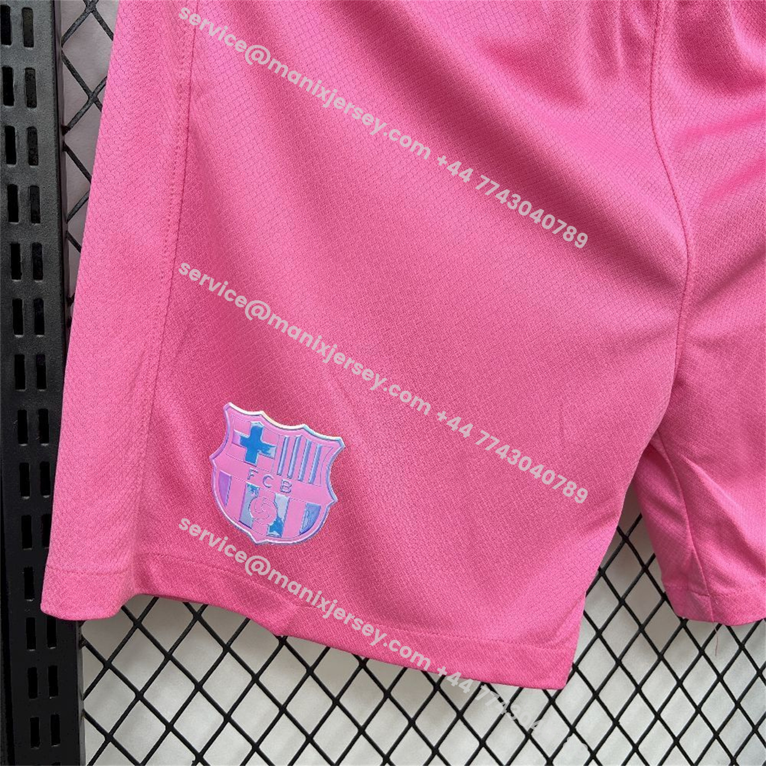 ManixJersey.com | Barcelona 25-26 Pink Special Shorts - Fans Version -Customize Name, Number and Patch | Worldwide Shipping
