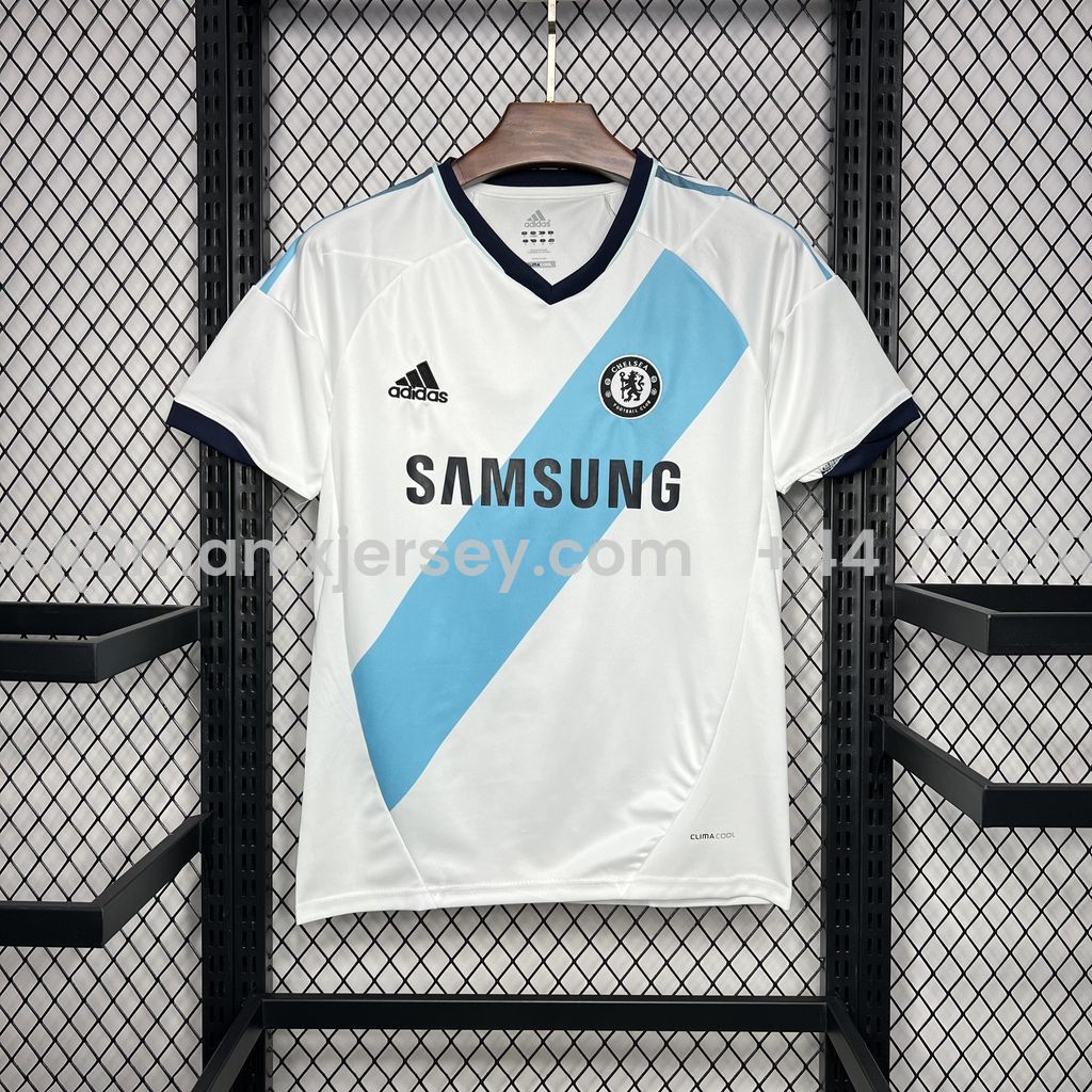 ManixJersey.com | Retro C.H.E.L.S.E.A 2012-13 Away White Jersey -Customize Name, Number and Patch | Worldwide Shipping