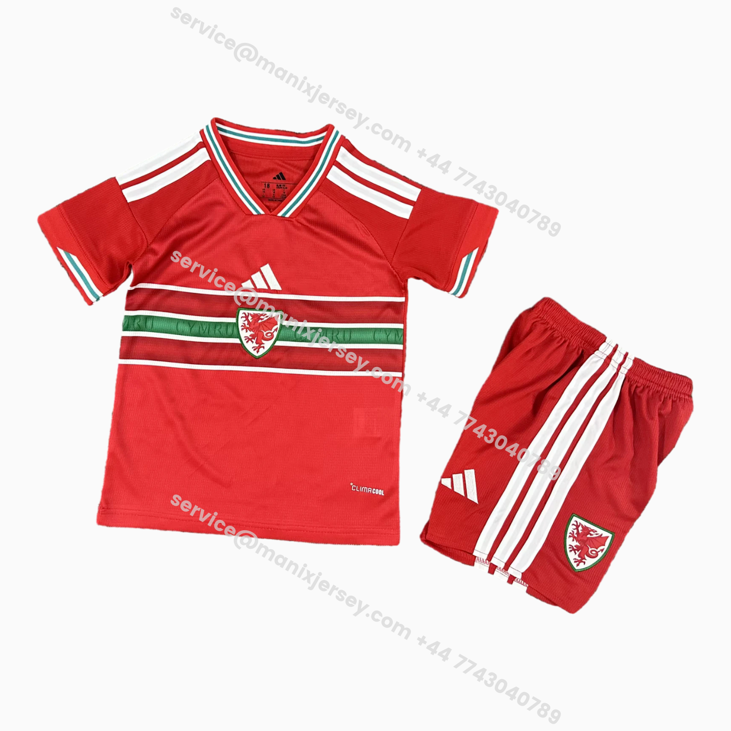 ManixJersey.com | Wales 2026 Home Kids Kit -Customize Name, Number and Patch | Worldwide Shipping