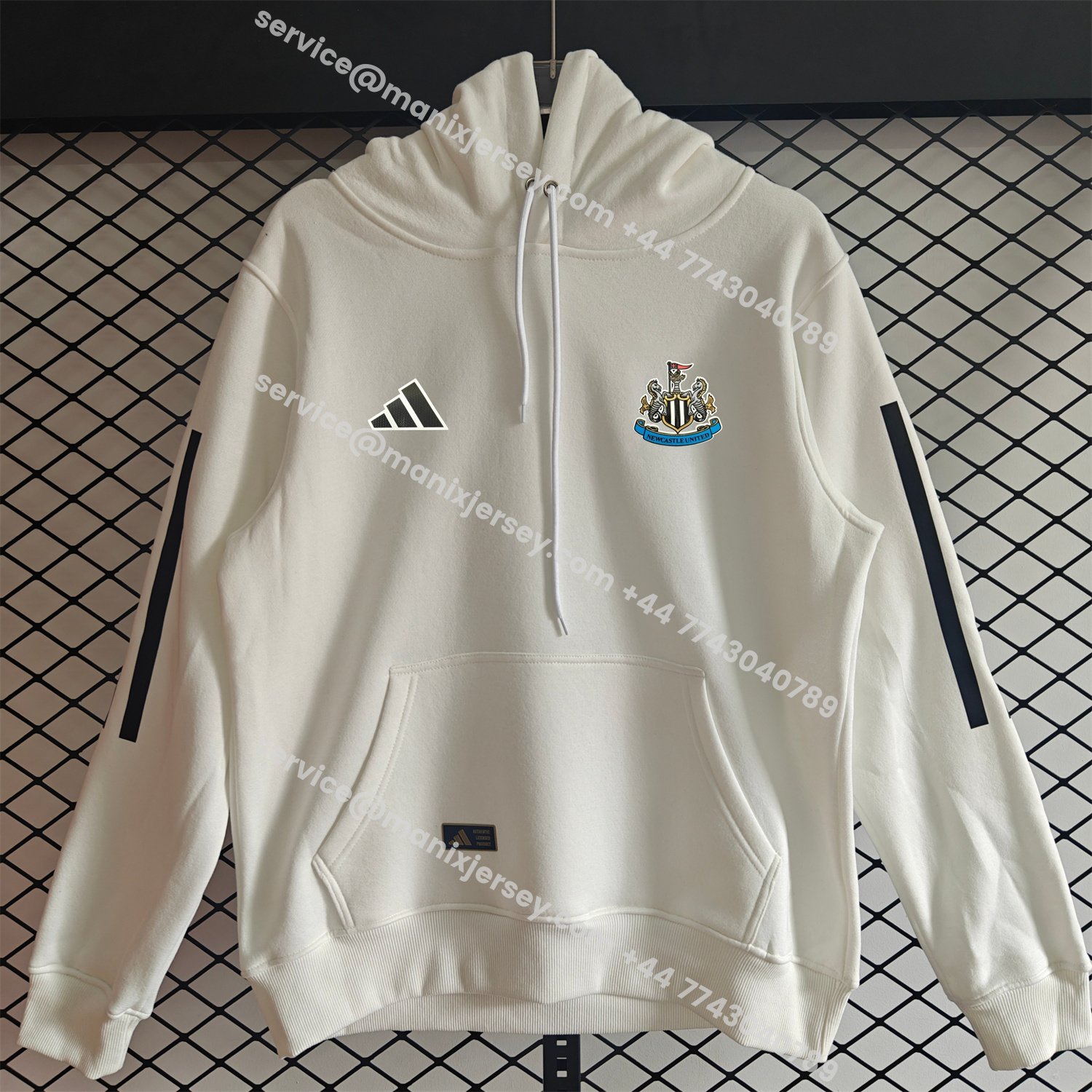 ManixJersey.com | Newcastle United 25-26 Home Unisex Pullover Hoodie -Customize Name, Number and Patch | Worldwide Shipping