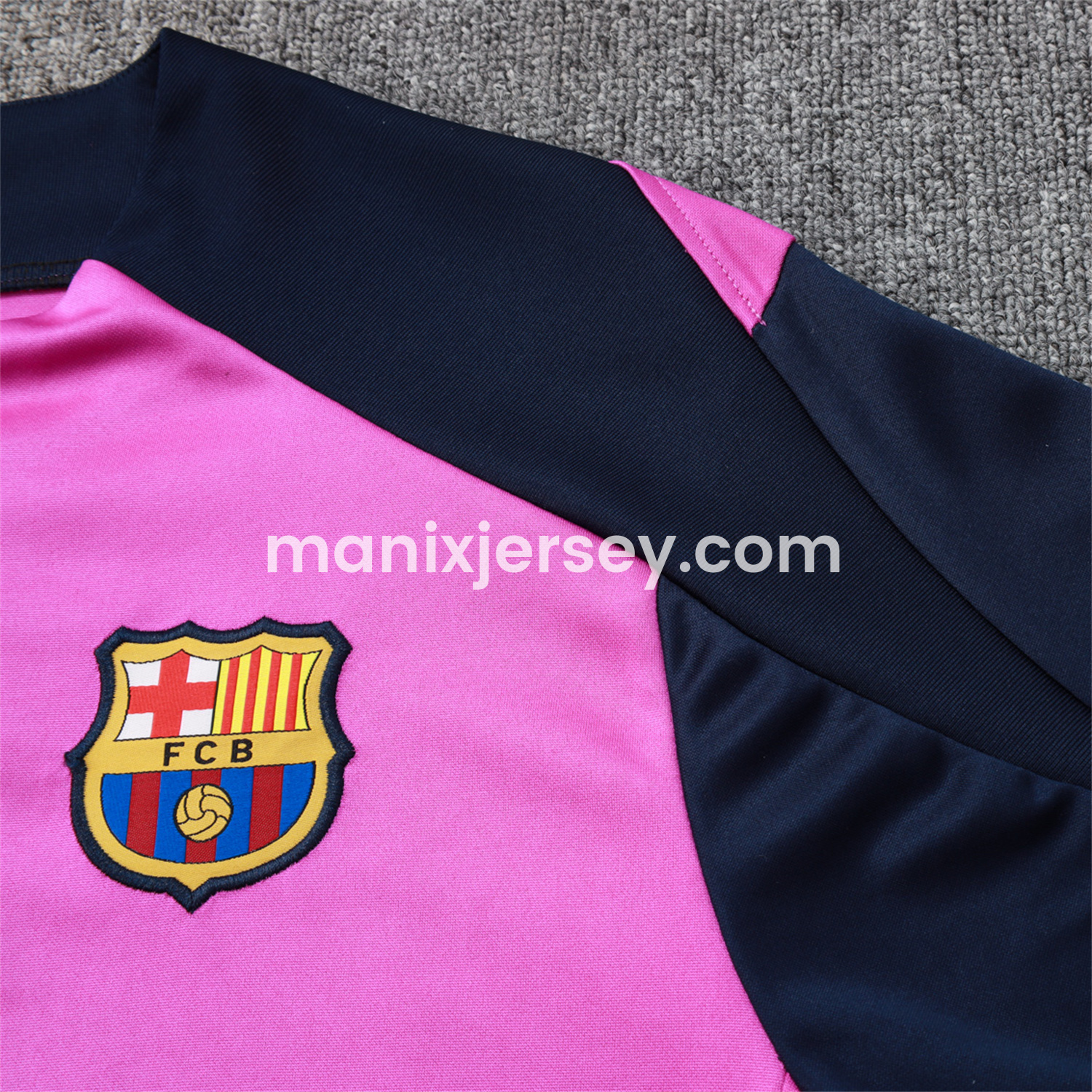 ManixJersey.com | Barcelona 25-26 Long Sleeve Training Set - Purple Top and Deep Blue Pants -Customize Name, Number and Patch | Worldwide Shipping