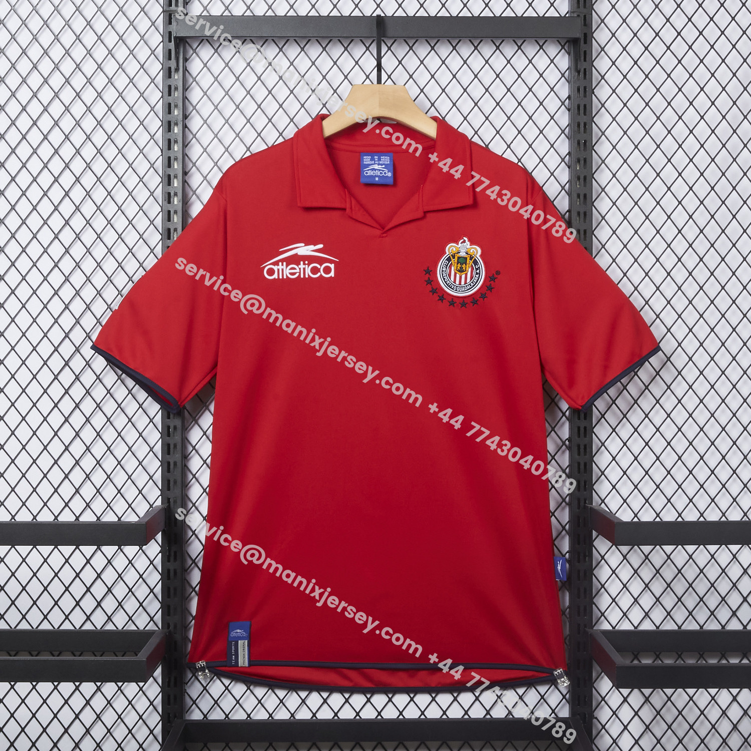 ManixJersey.com | Retro Chivas de Guadalajara 2003-04 Third Red Jersey -Customize Name, Number and Patch | Worldwide Shipping