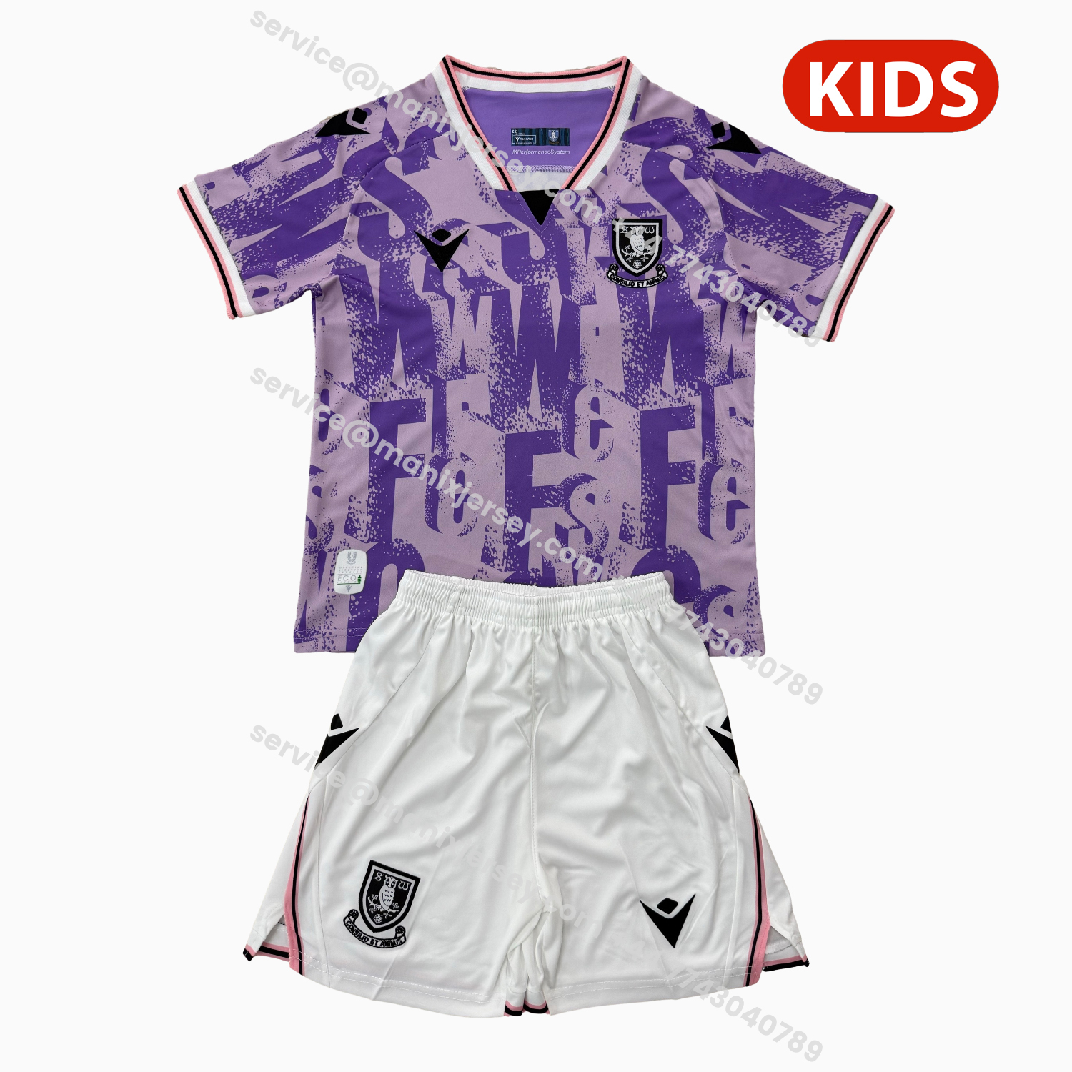 ManixJersey.com | Sheffield Wednesday 25-26 Away Kids Kit -Customize Name, Number and Patch | Worldwide Shipping