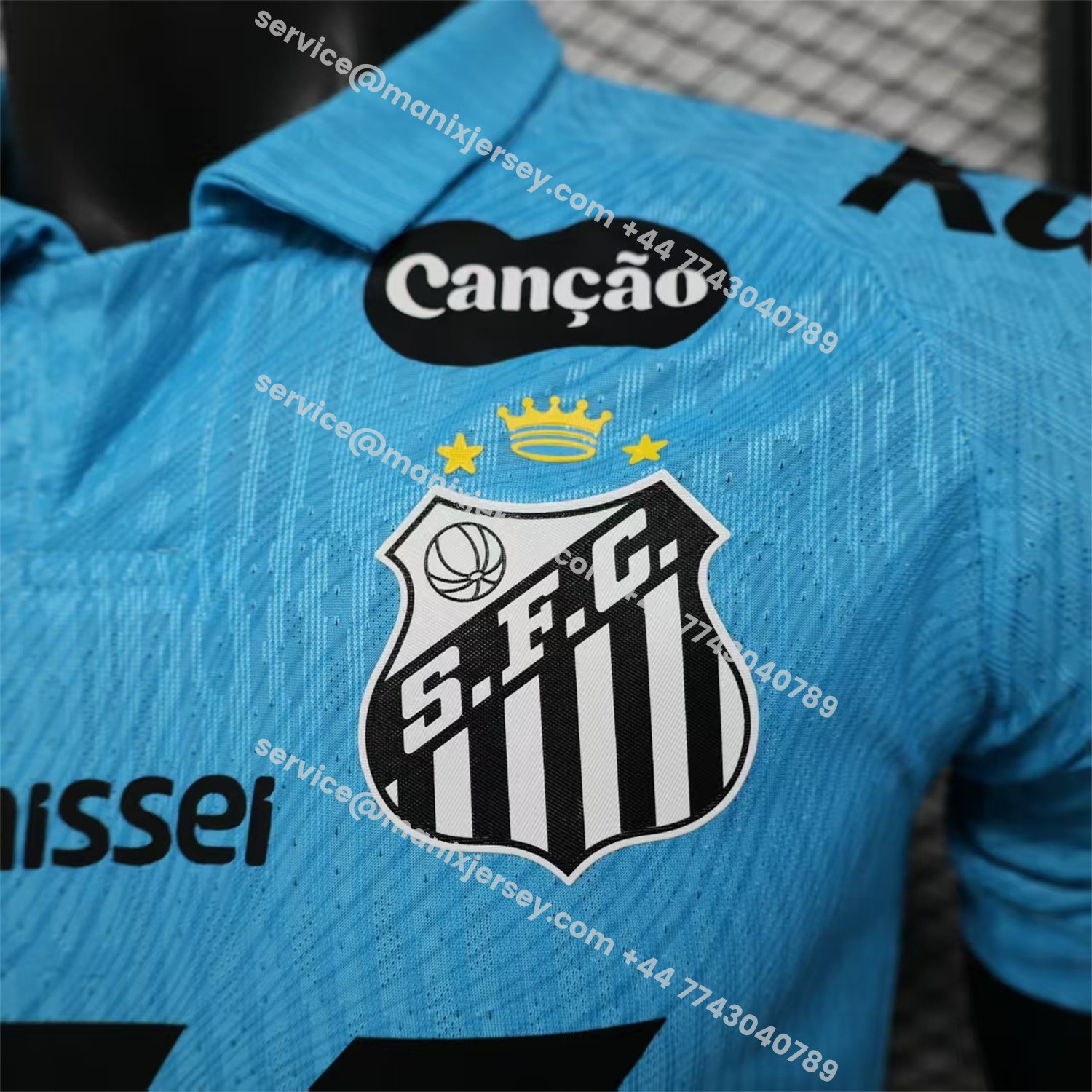 ManixJersey.com | Santos 25-26 Third Blue Jersey - Play Version -Customize Name, Number and Patch | Worldwide Shipping