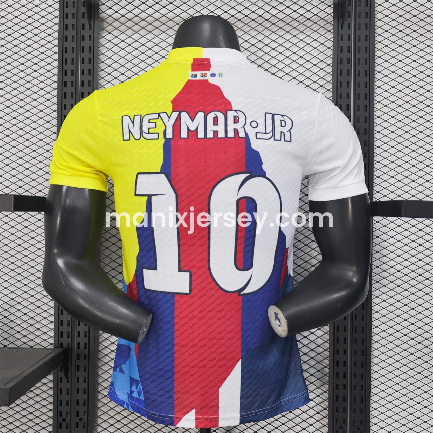ManixJersey.com | Neymar Career Commemorative Jersey - Player Version with NEYMAR.JR #10 - Barcelona Brazil Paris Saint-Germain PSG Santos -Customize Name, Number and Patch | Worldwide Shipping