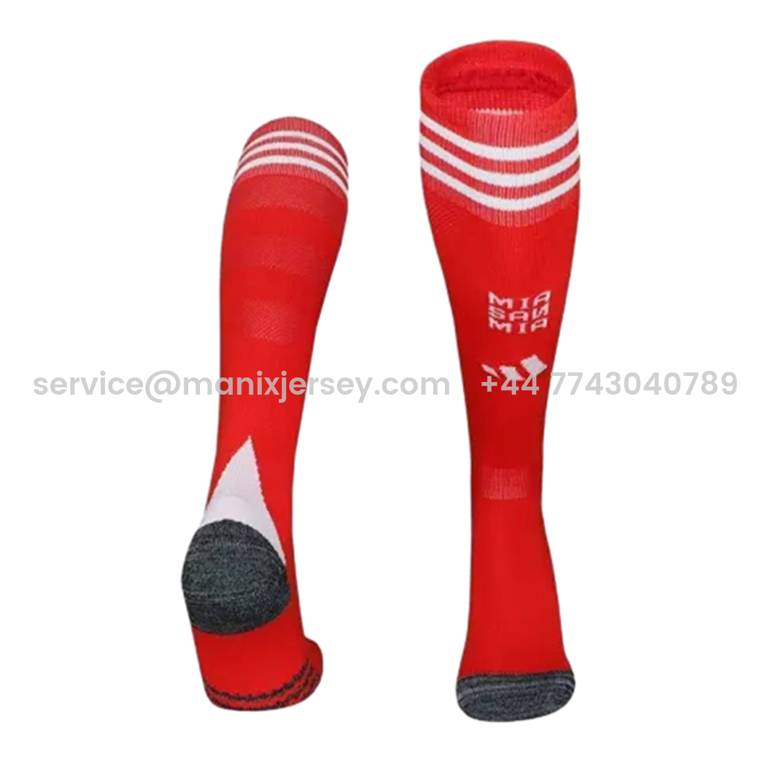 ManixJersey.com | Bayern Munich 25-26 Home Socks - Red -Customize Name, Number and Patch | Worldwide Shipping