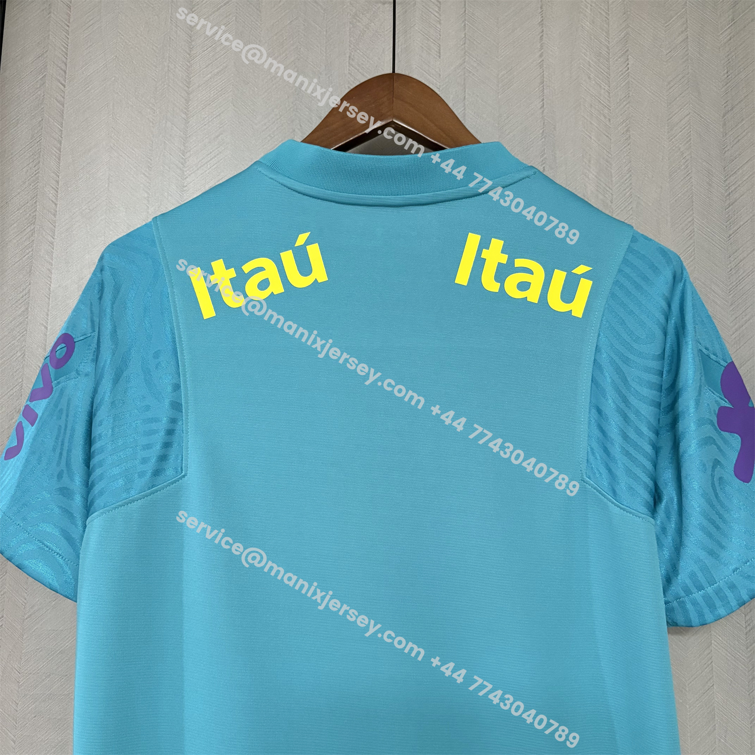 ManixJersey.com | Retro Brazil 2022 Pre-Match Cyan Special Jersey -Customize Name, Number and Patch | Worldwide Shipping