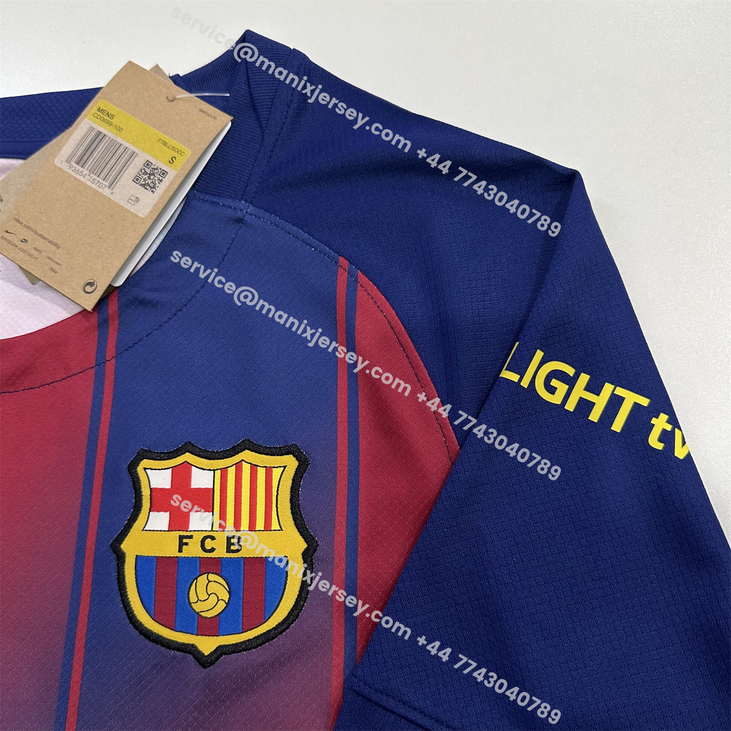ManixJersey.com | Barcelona 25-26 Home Unsponsored Jersey - Fans Version -Customize Name, Number and Patch | Worldwide Shipping