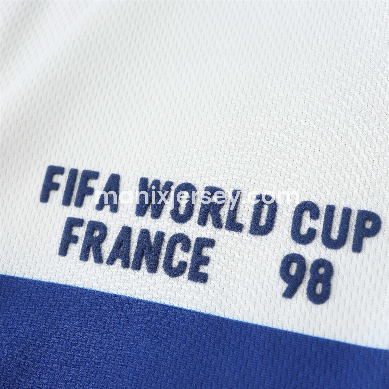 ManixJersey.com | Retro France 1998 Away Long Sleeves Jersey (with 1998 World Cup mark on right chest) -Customize Name, Number and Patch | Worldwide Shipping