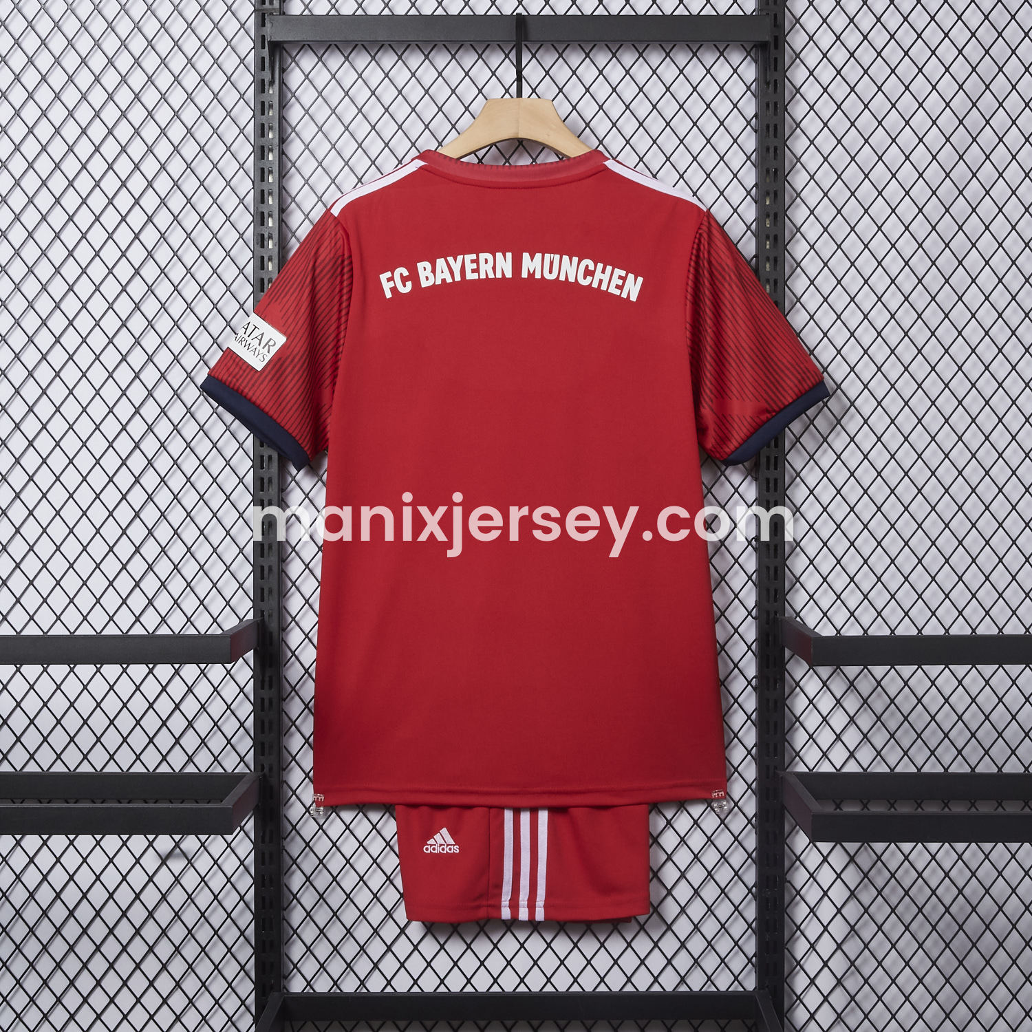 ManixJersey.com | Retro Bayern Munich 2018-19 Home Men's Adult Jersey Set - Fans Version -Customize Name, Number and Patch | Worldwide Shipping