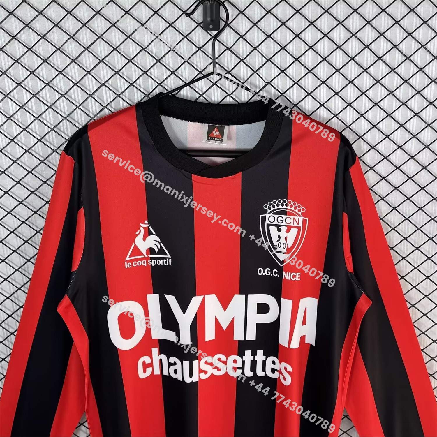 ManixJersey.com | Retro Nice 1977-78 Home Long Sleeves Jersey -Customize Name, Number and Patch | Worldwide Shipping