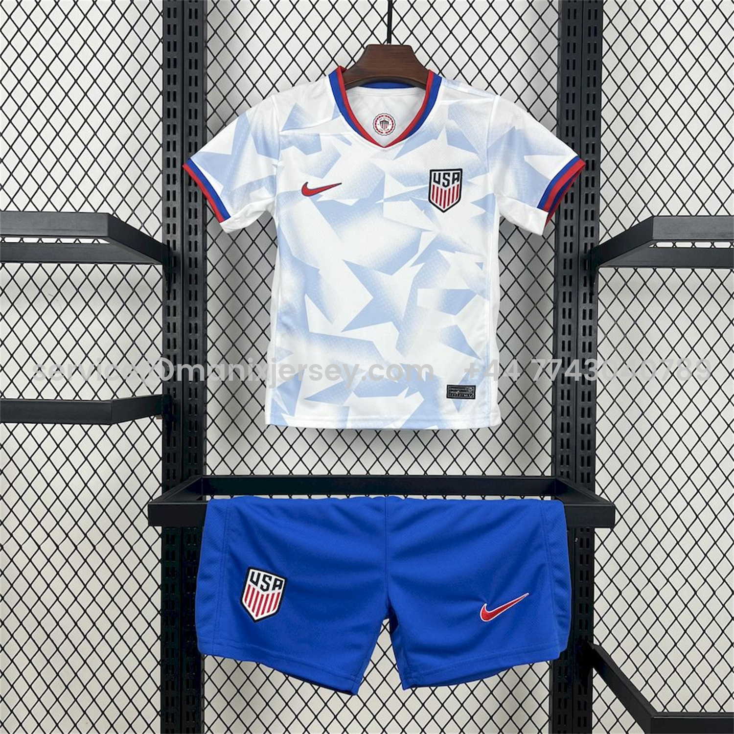 ManixJersey.com | United States USA 25-26 Home White Kids Kit -Customize Name, Number and Patch | Worldwide Shipping