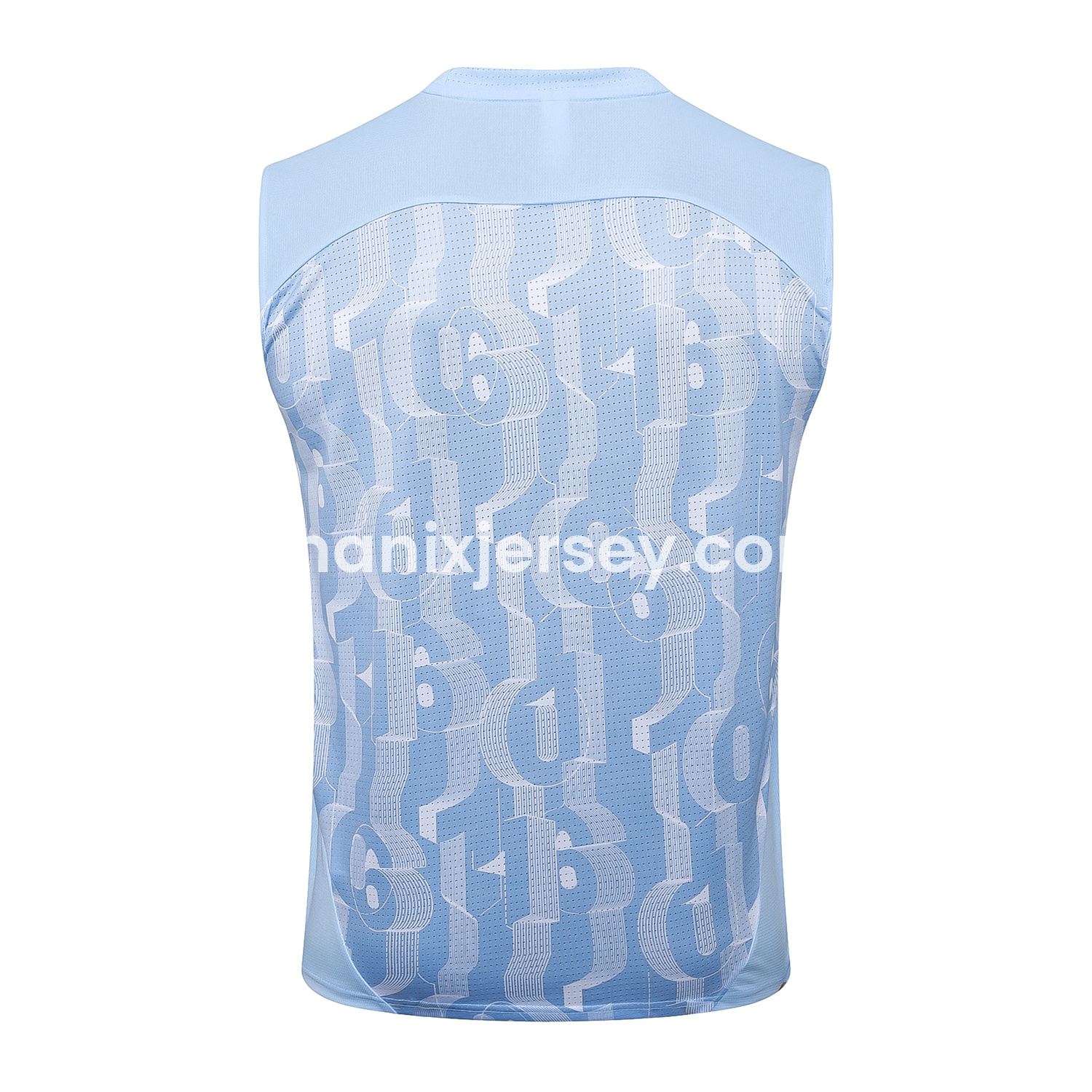 ManixJersey.com | Manchester City 25-26 Vest Training Set - Sky Blue Vest and Deep Blue Shorts -Customize Name, Number and Patch | Worldwide Shipping