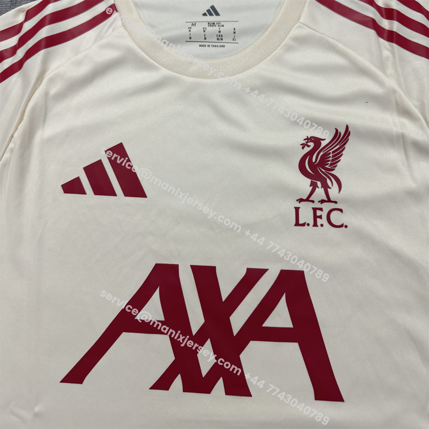 ManixJersey.com | Liver.pool 25-26 AXA White Training Jersey - Fans Version -Customize Name, Number and Patch | Worldwide Shipping