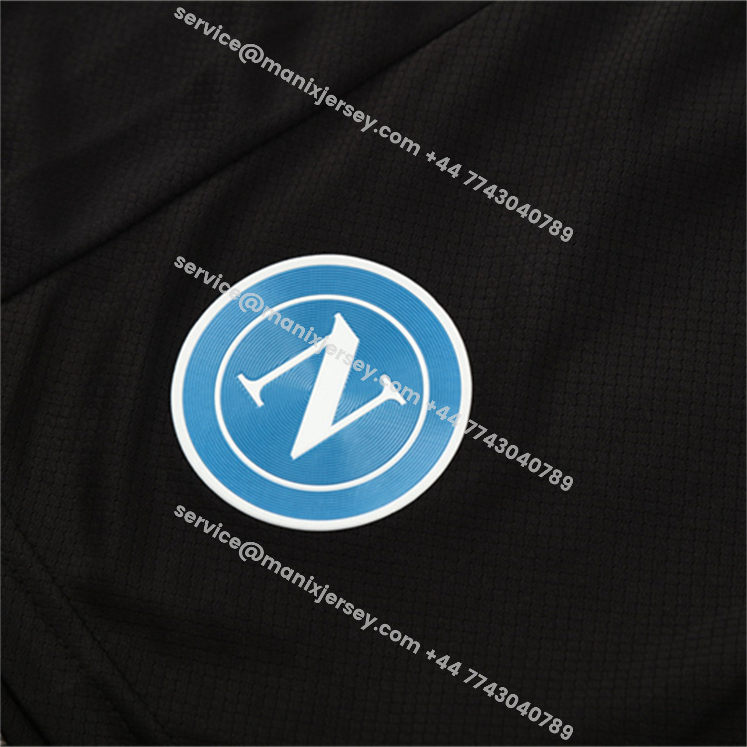 ManixJersey.com | Napoli 25-26 Kids Short-Sleeve Training Set - Blue Mecha Top & Black Shorts -Customize Name, Number and Patch | Worldwide Shipping