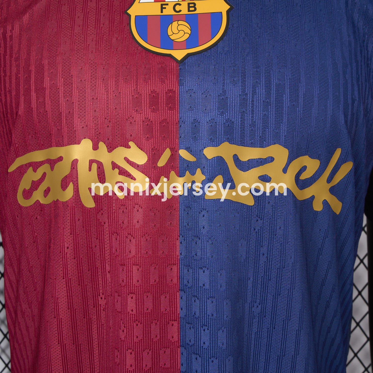 ManixJersey.com | Barcelona x Travis Scott New 24-25 Home Jersey - Player Version -Customize Name, Number and Patch | Worldwide Shipping