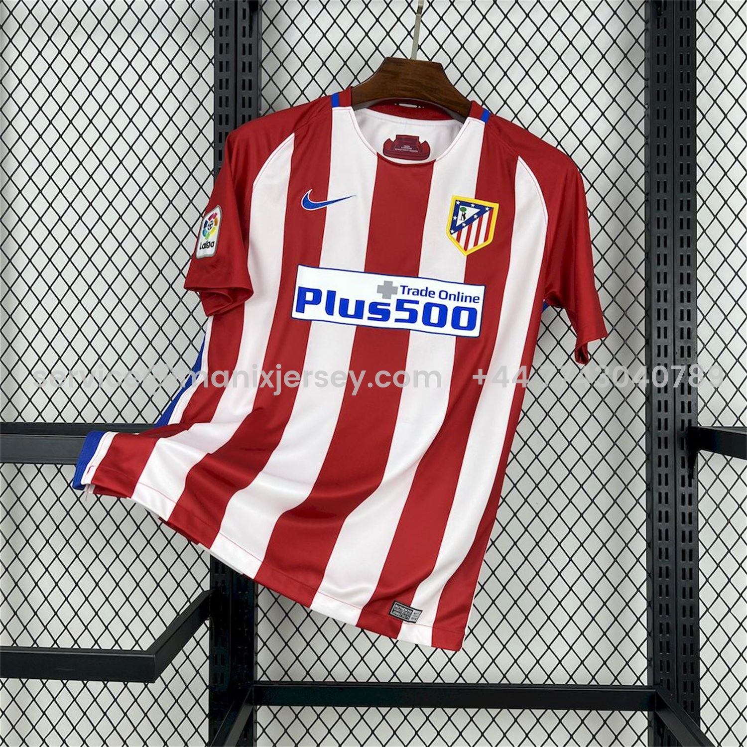 ManixJersey.com | Retro Atletico Madrid 2016-17 Home Jersey -Customize Name, Number and Patch | Worldwide Shipping