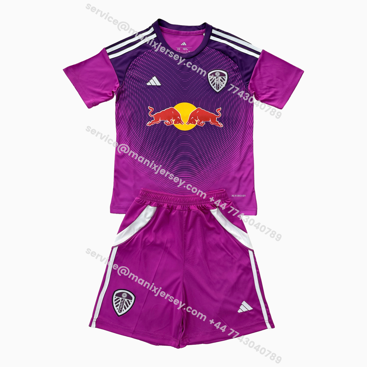 ManixJersey.com | Leeds United 25-26 Purple Goalkeeper Kids Kit -Customize Name, Number and Patch | Worldwide Shipping