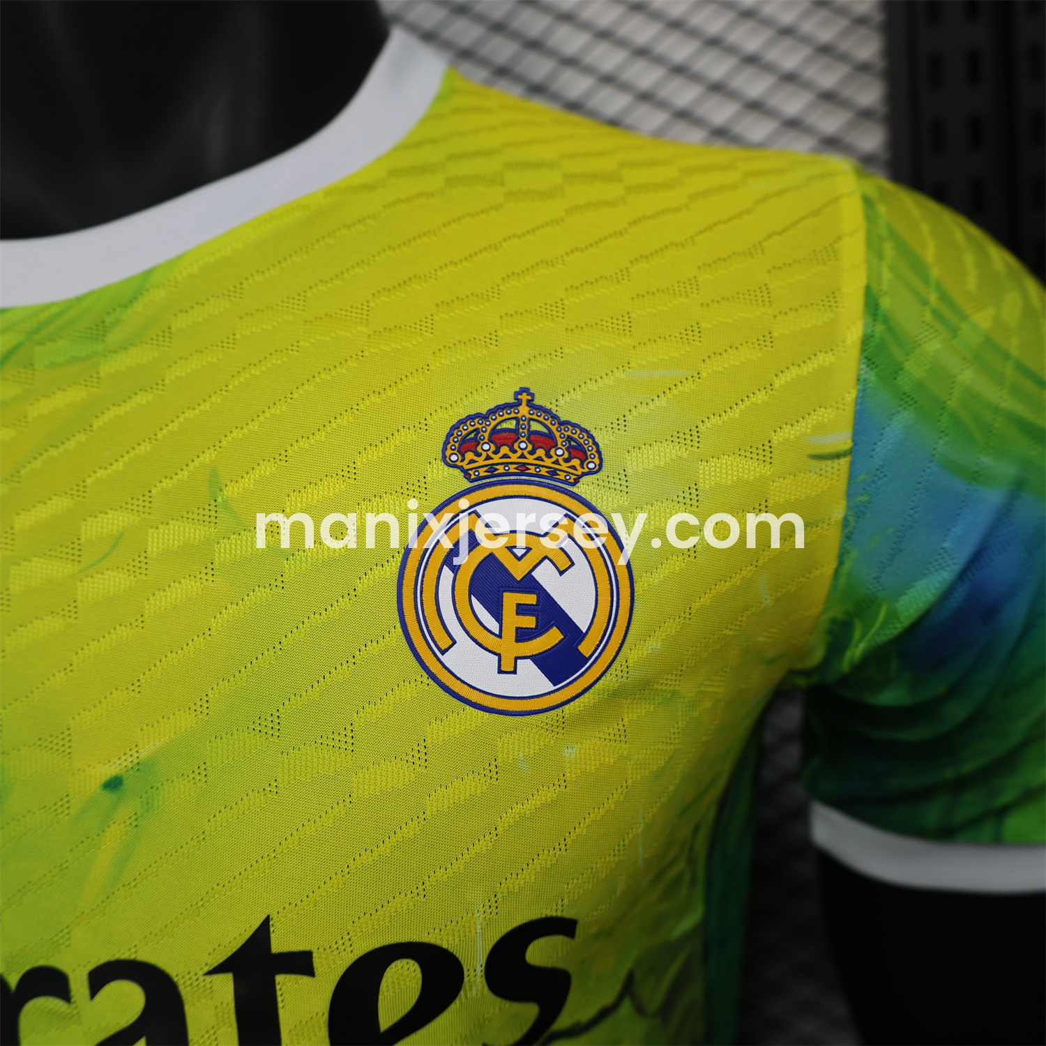 ManixJersey.com | Real Madrid 25-26 Green & Yellow Special Edition Jersey - Player Version -Customize Name, Number and Patch | Worldwide Shipping