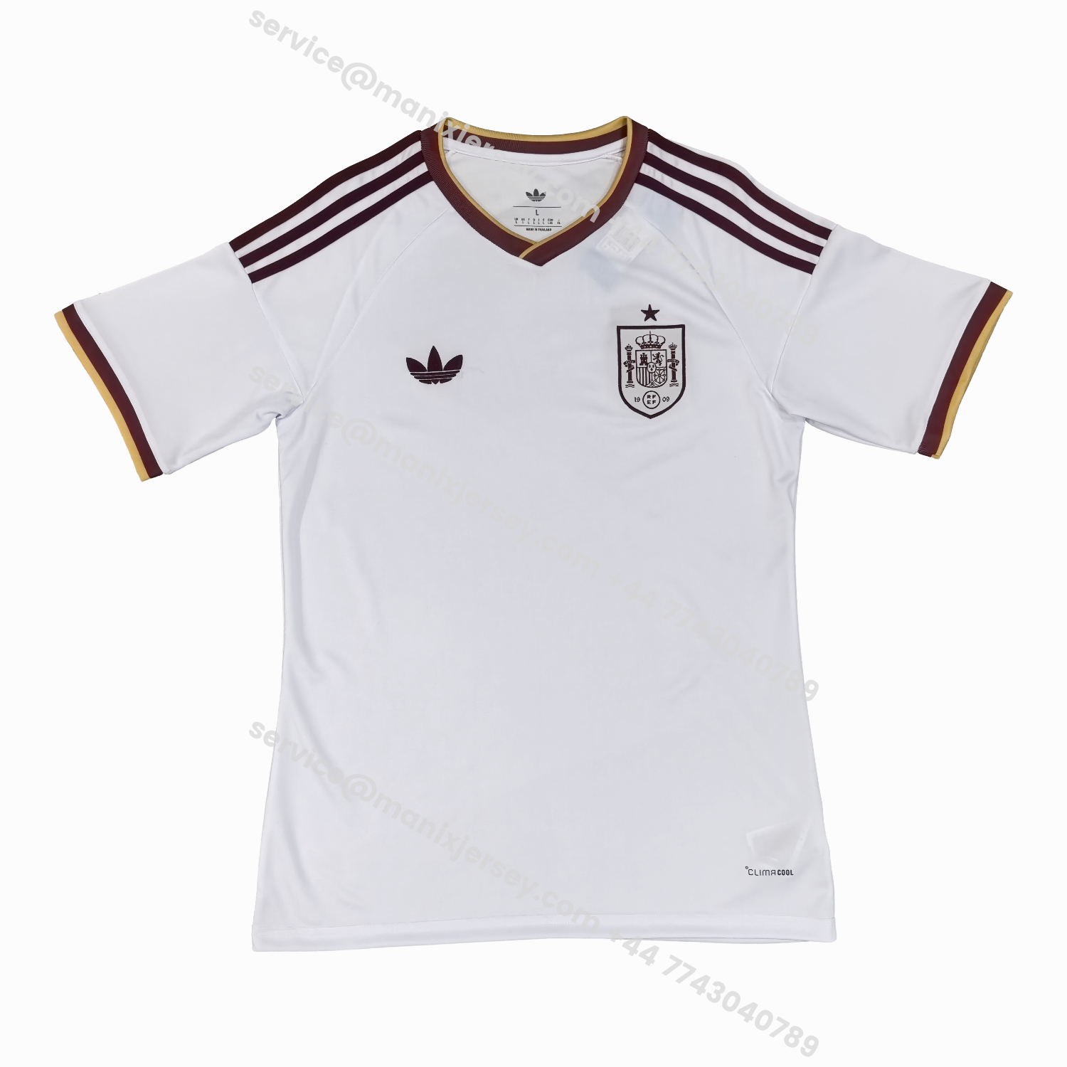 ManixJersey.com | Spain 2026 Away White Jersey - Fans Version -Customize Name, Number and Patch | Worldwide Shipping