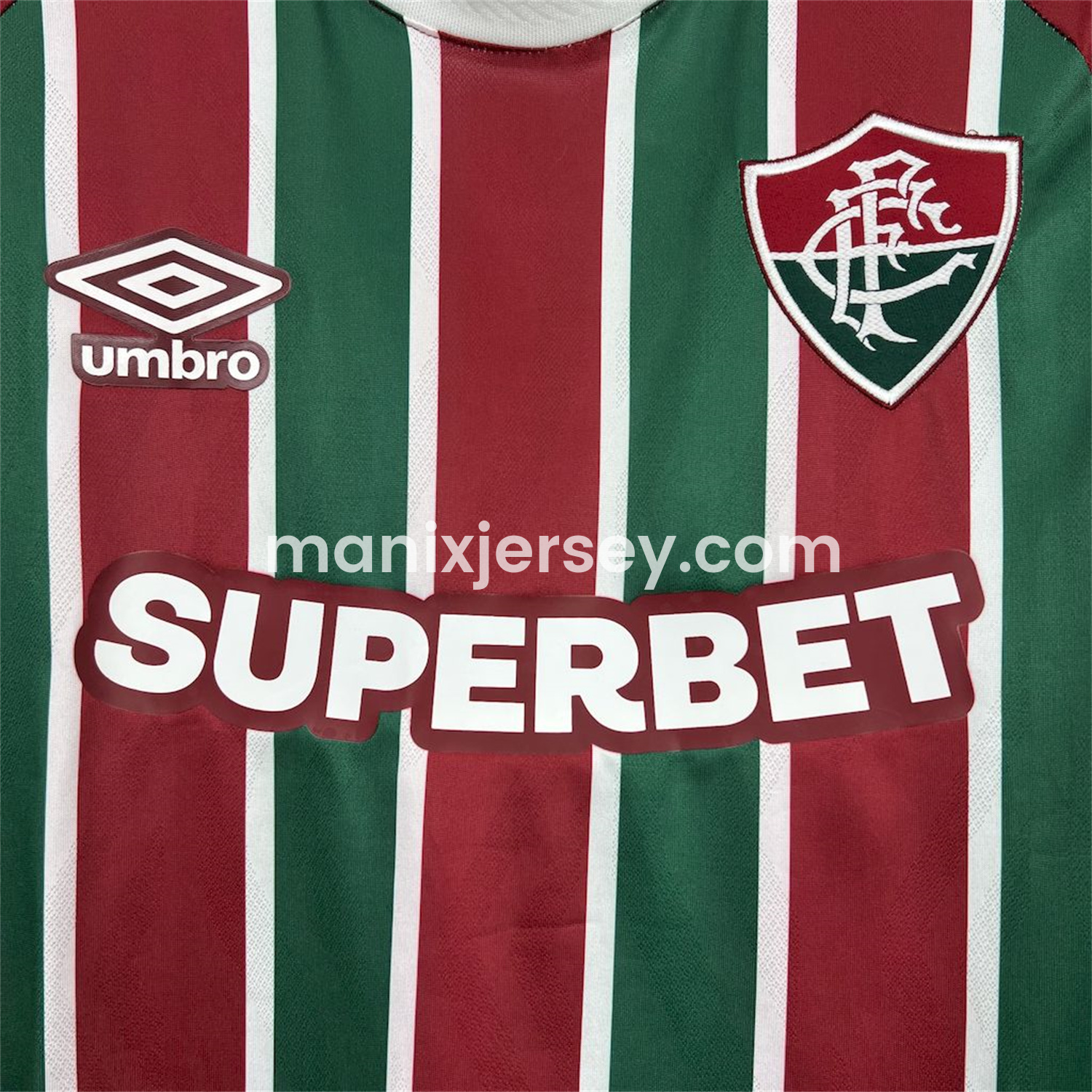 ManixJersey.com | Fluminense 25-26 Home Long Sleeves Jersey - Fans Version -Customize Name, Number and Patch | Worldwide Shipping