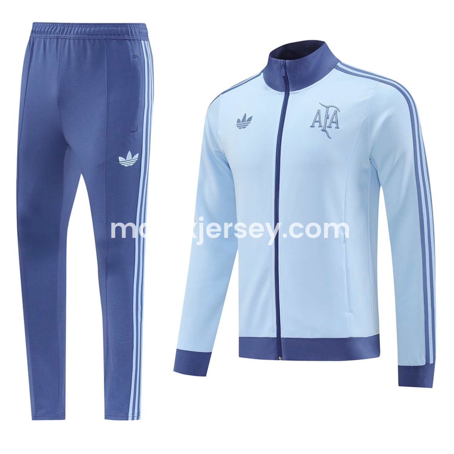 ManixJersey.com | Argentina 24-25 Throwback Jacket Training Tracksuit - Light Blue Jackets & Blue Pants -Customize Name, Number and Patch | Worldwide Shipping