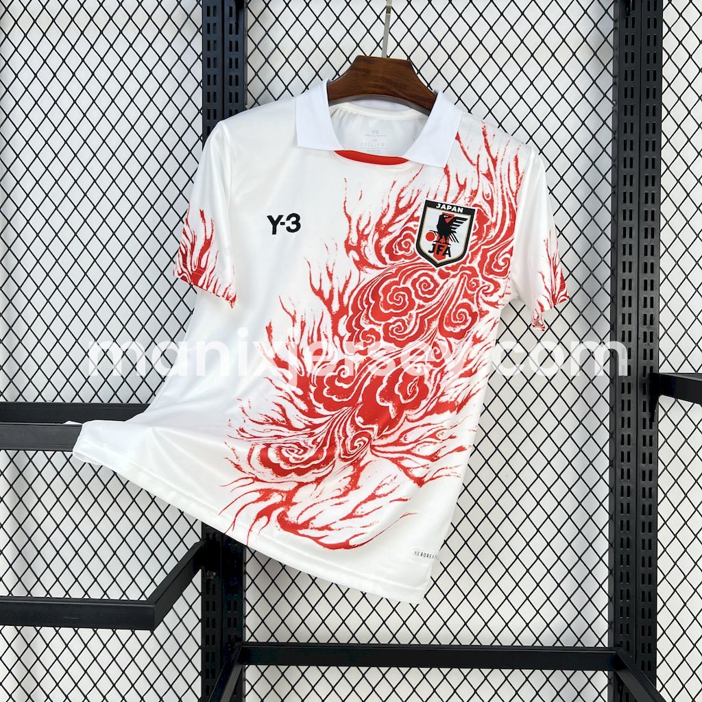 ManixJersey.com | Japan 25-26 Y-3 Red Auspicious Cloud Pattern White Special Jersey - Fans Version -Customize Name, Number and Patch | Worldwide Shipping