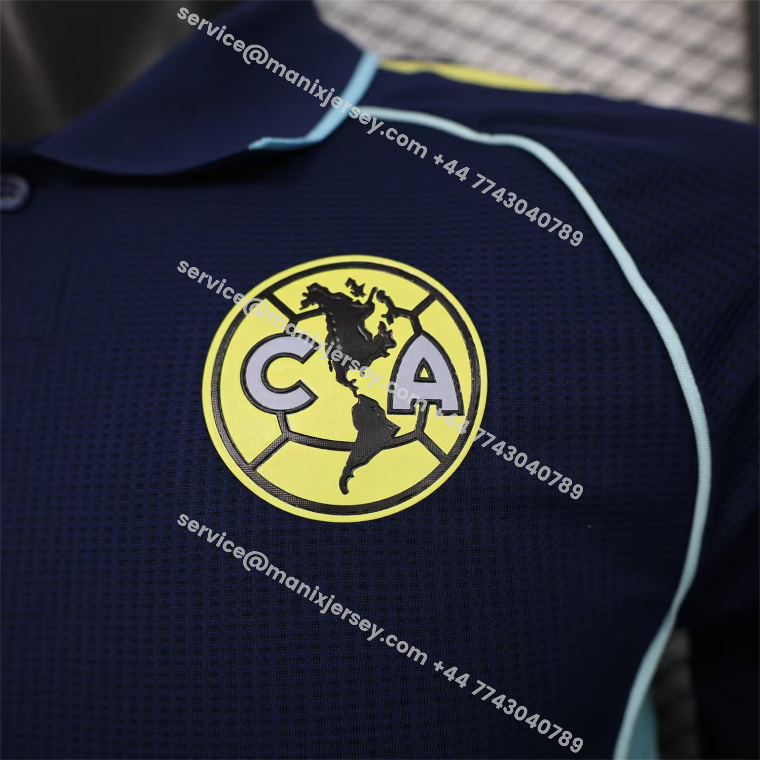 ManixJersey.com | Club América 25-26 Navy Blue Travel Training Jersey - Player Version -Customize Name, Number and Patch | Worldwide Shipping