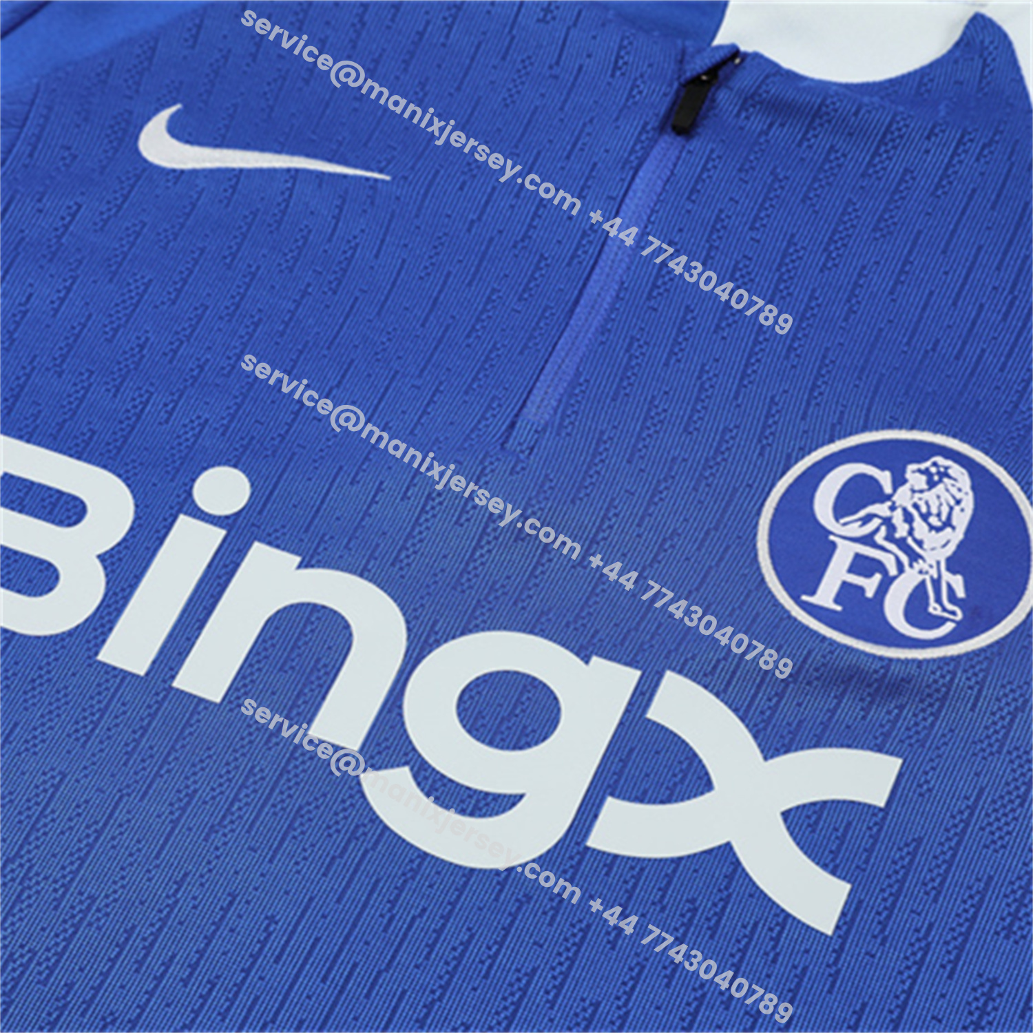 ManixJersey.com | C.H.E.L.S.E.A 25-26 Long Sleeve Training Set - Player Version - Blue Top and Black Pants -Customize Name, Number and Patch | Worldwide Shipping