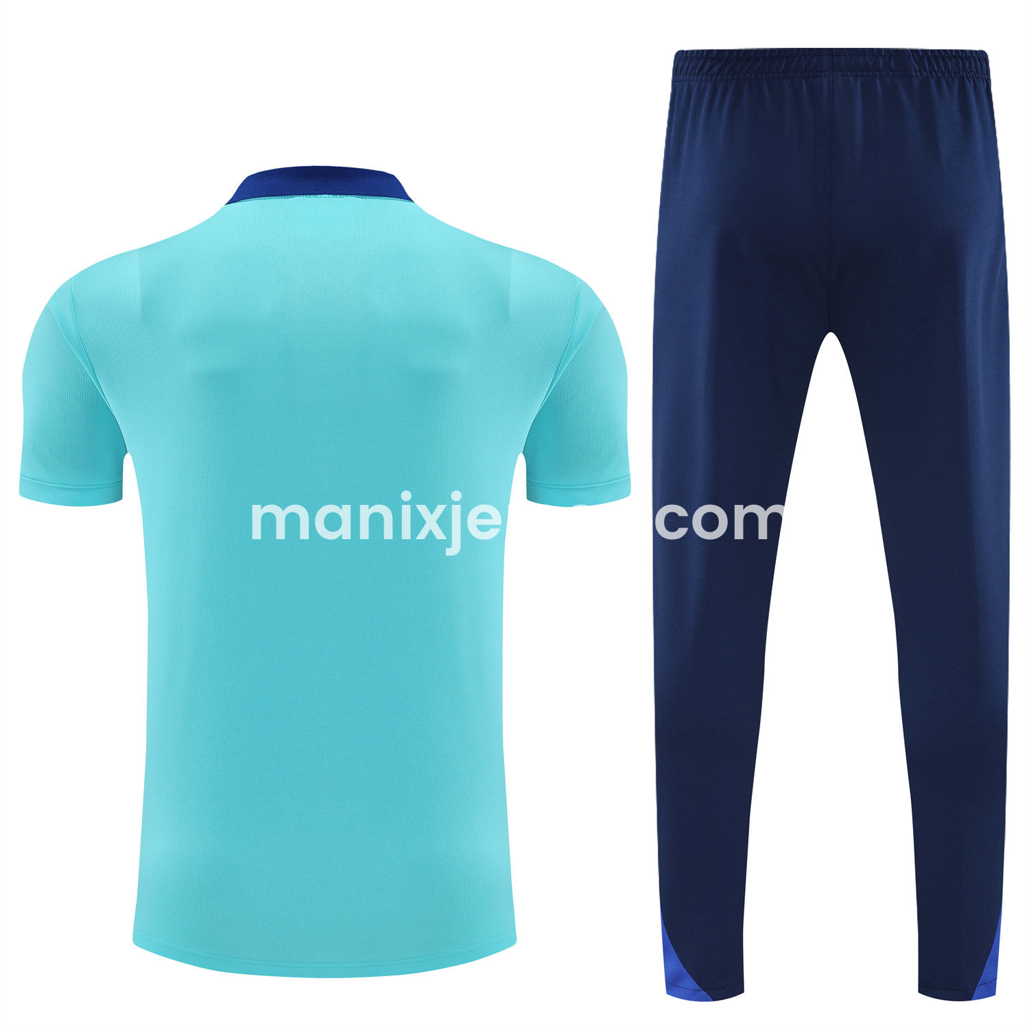 ManixJersey.com | Brazil 25-26 POLO Short-Sleeve Training Set - Blue Top and Deep Blue Pants -Customize Name, Number and Patch | Worldwide Shipping