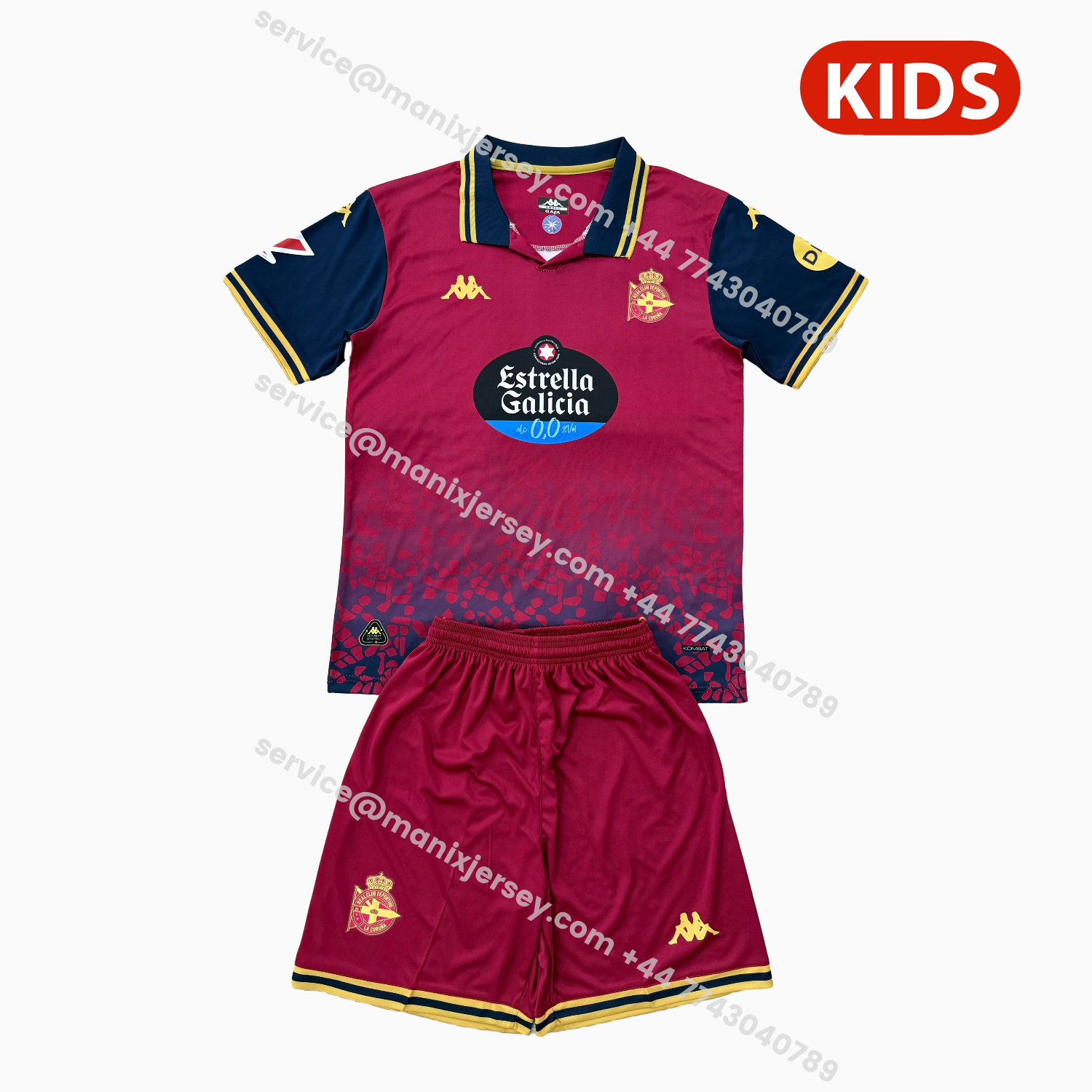 ManixJersey.com | Deportivo de La Coruña 25-26 Away Kids Kit -Customize Name, Number and Patch | Worldwide Shipping