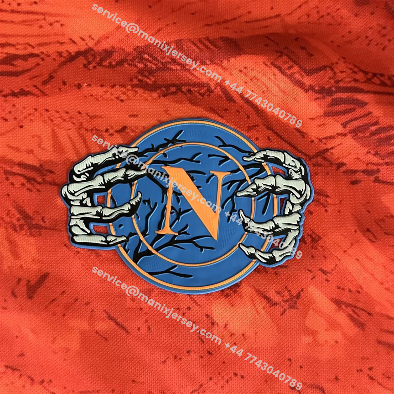 ManixJersey.com | Napoli 25-26 Halloween Orange Goalkeeper Jersey - Fans Version -Customize Name, Number and Patch | Worldwide Shipping