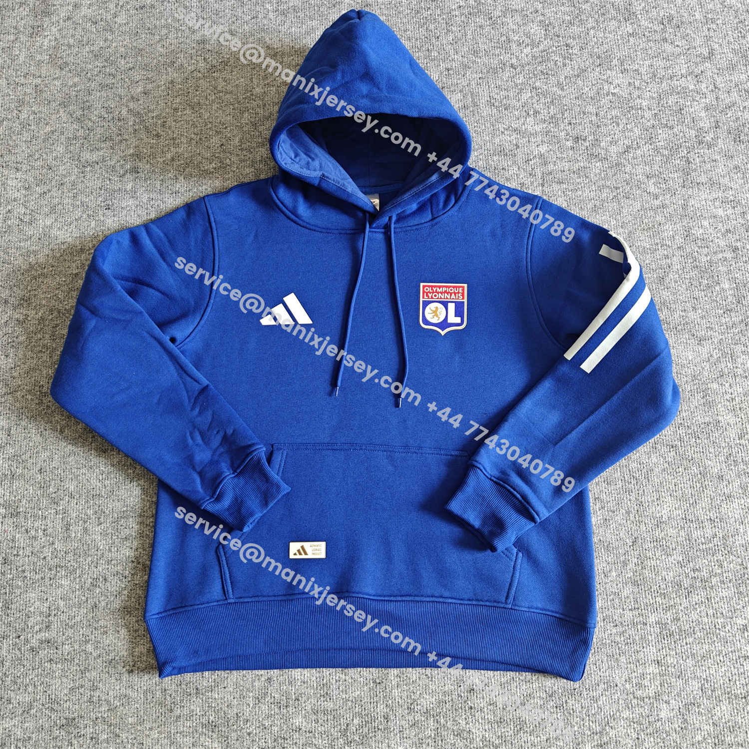 ManixJersey.com | Lyon 25-26 Home Unisex Pullover Hoodie -Customize Name, Number and Patch | Worldwide Shipping