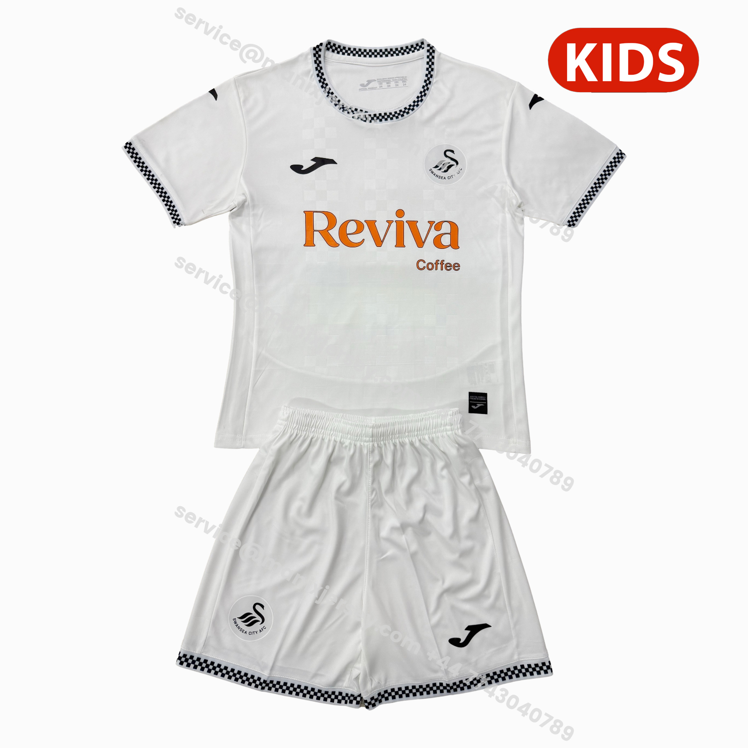 ManixJersey.com | Swansea City 25-26 Home Kids Kit -Customize Name, Number and Patch | Worldwide Shipping
