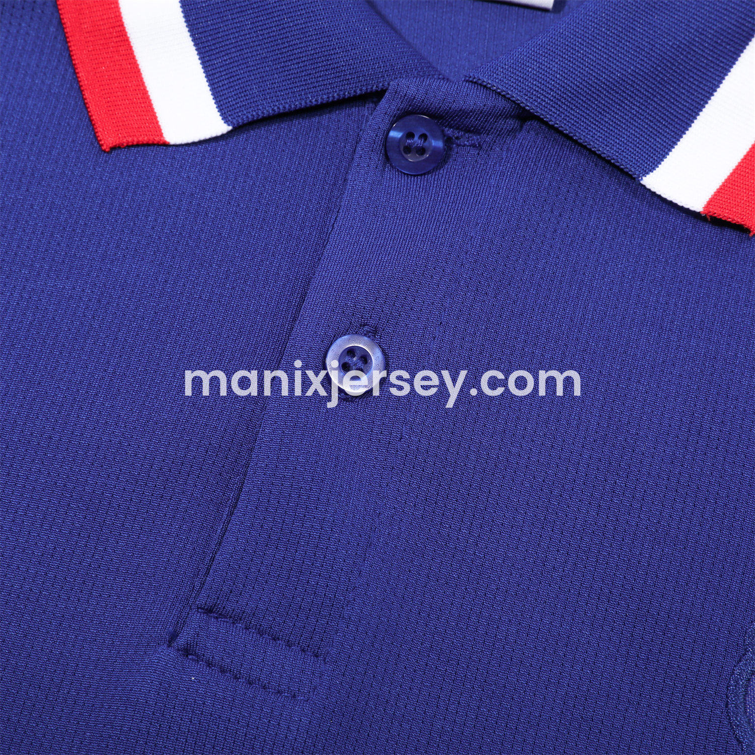 ManixJersey.com | France 25-26 POLO Short-Sleeve Training Set - Blue Top and Pants -Customize Name, Number and Patch | Worldwide Shipping
